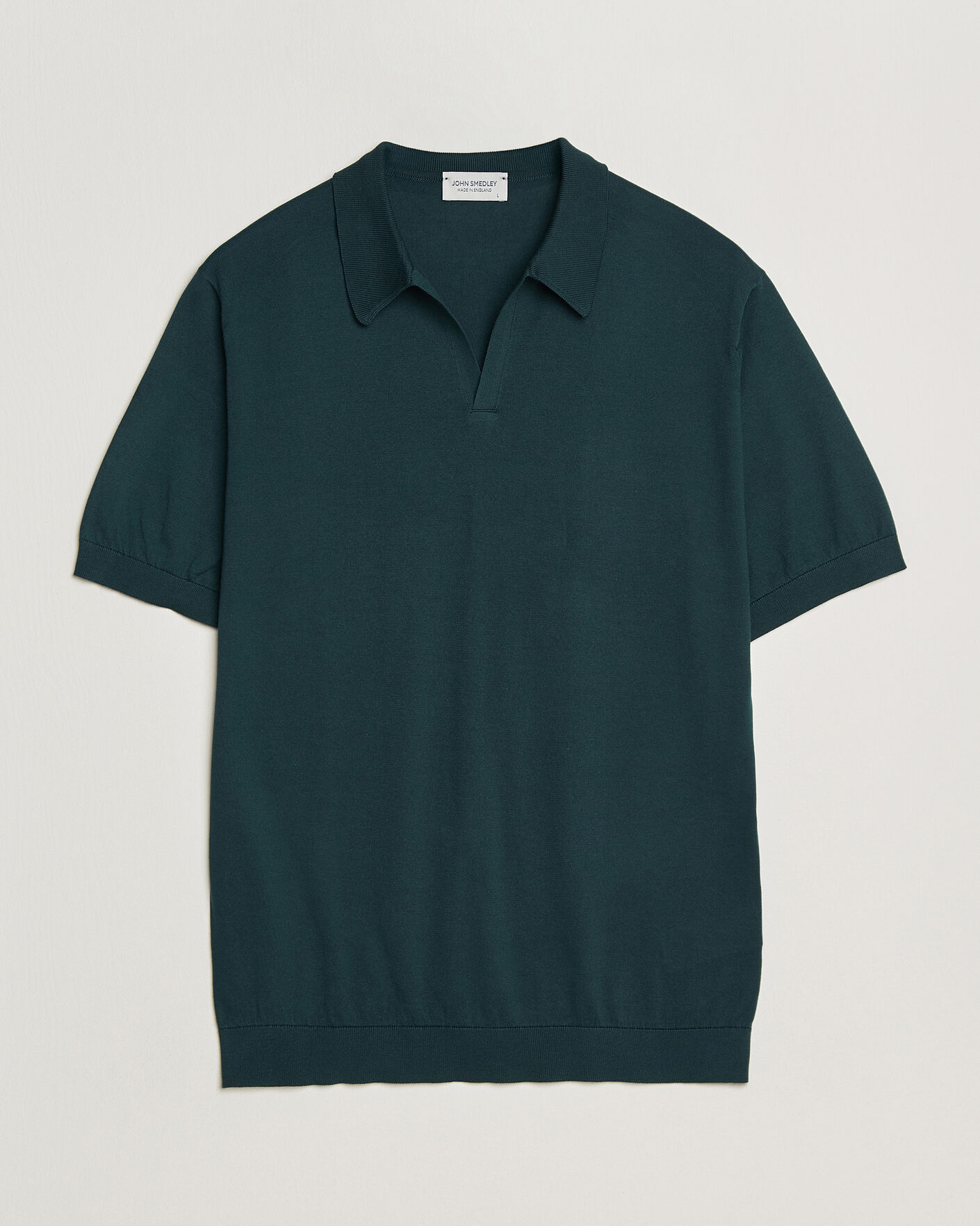 Mies | Pikeet | John Smedley | Noah Open Collar Sea Island Polo Rainforest