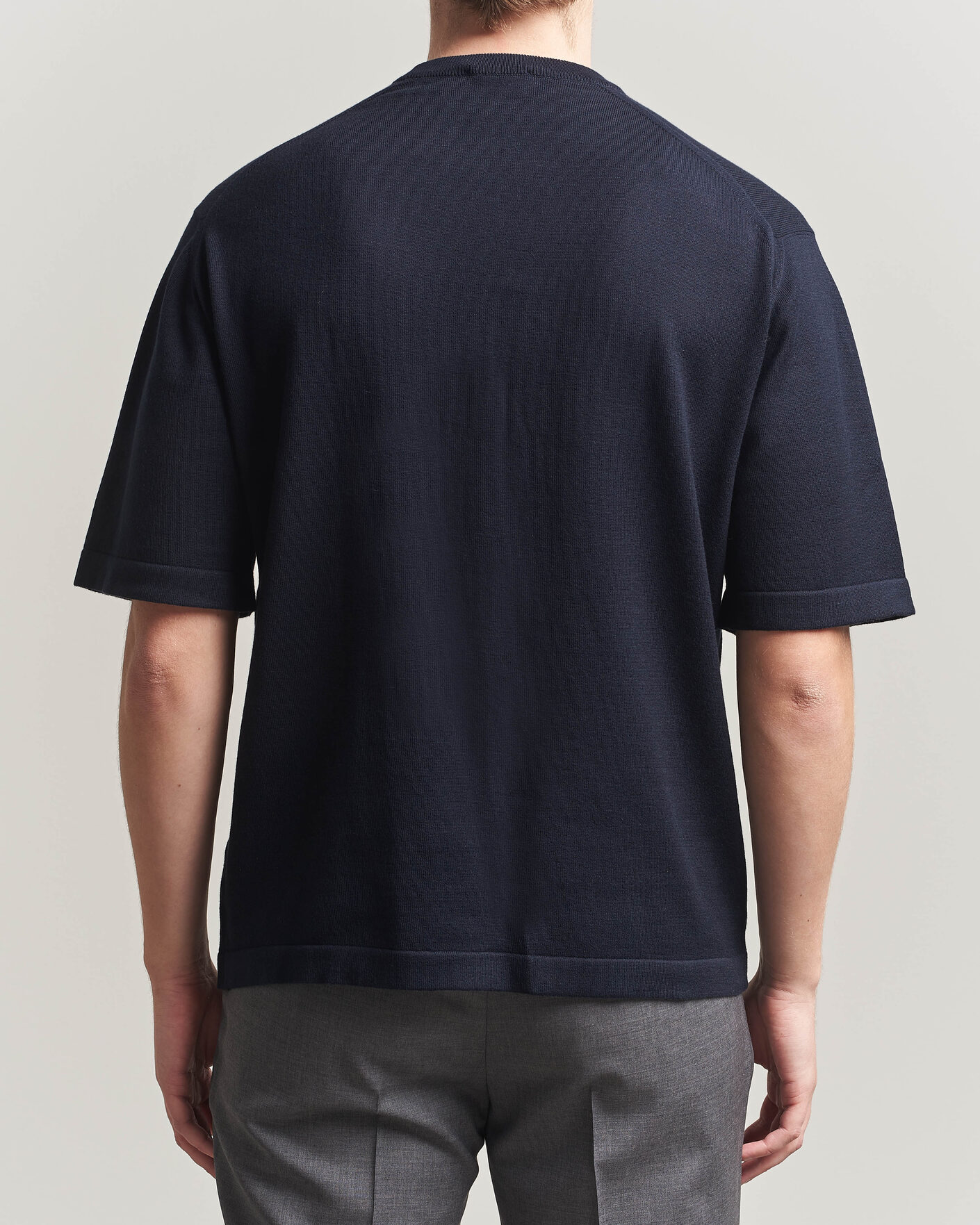 Mies | T-paidat | John Smedley | Tindall Sea Island Cotton T-Shirt Navy