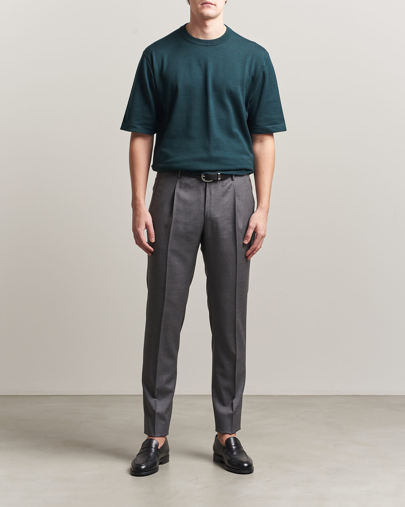 Mies | T-paidat | John Smedley | Tindall Sea Island Cotton T-Shirt Rainforest