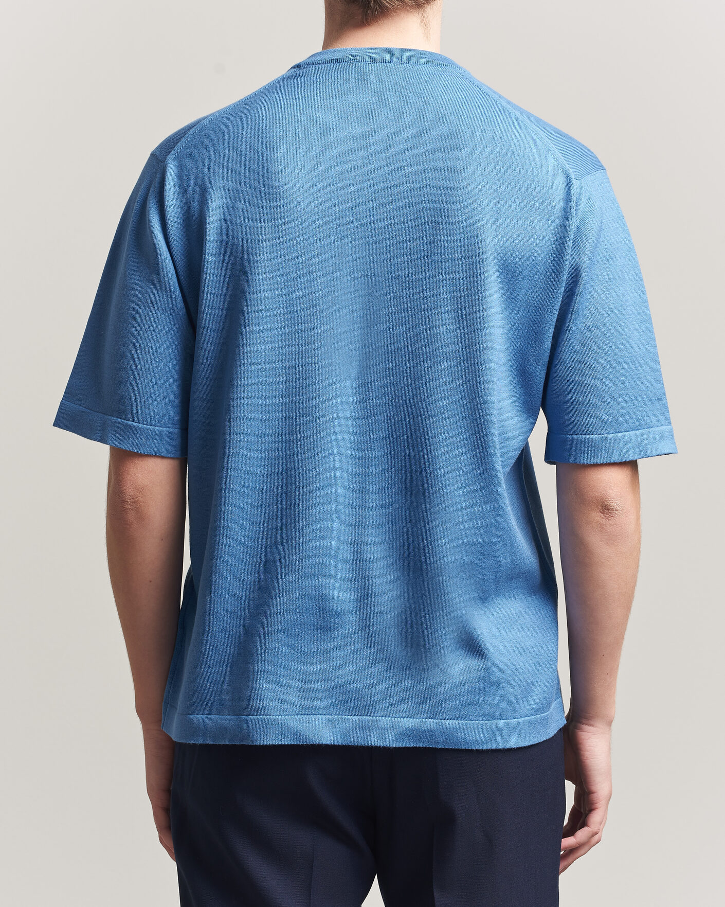 Mies | T-paidat | John Smedley | Tindall Sea Island Cotton T-Shirt Skye Blue