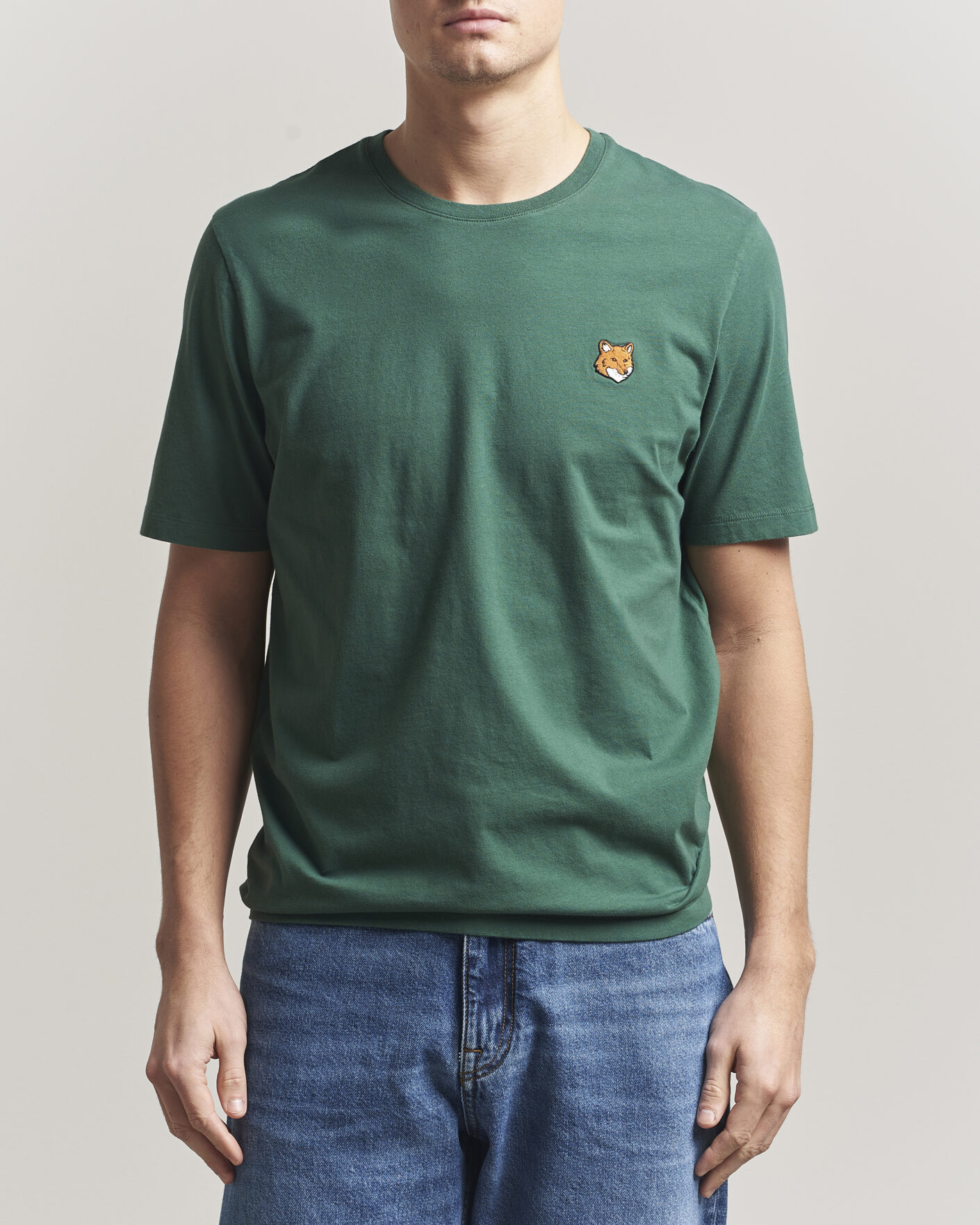 Mies | T-paidat | Maison Kitsuné | Fox Head T-Shirt Bottle Green