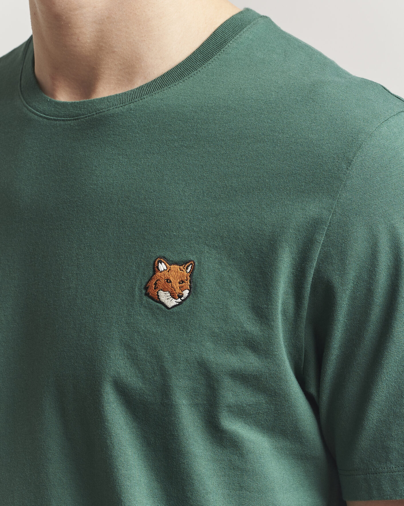 Mies | T-paidat | Maison Kitsuné | Fox Head T-Shirt Bottle Green