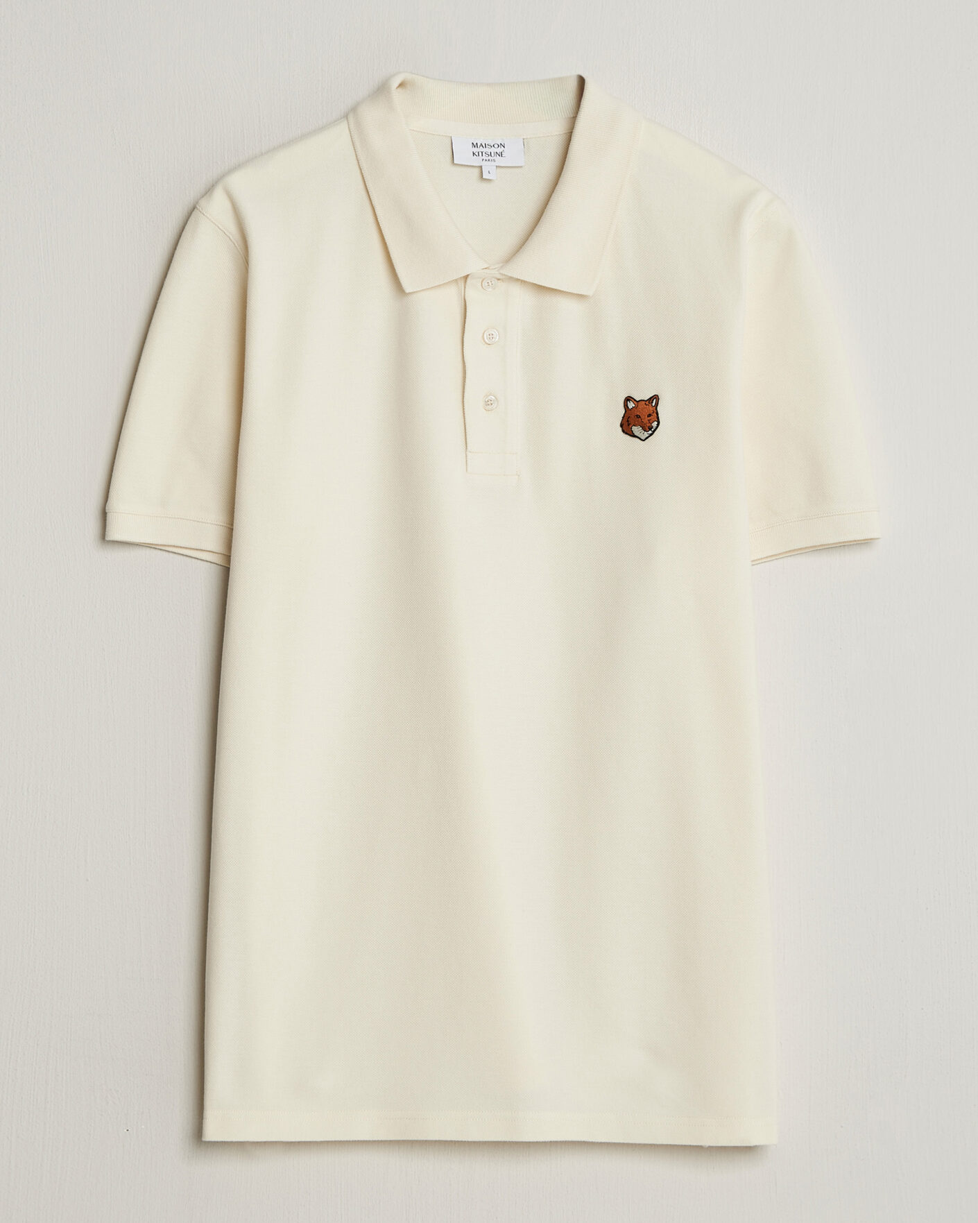 Mies | Pikeet | Maison Kitsuné | Fox Head Polo Noble Beige