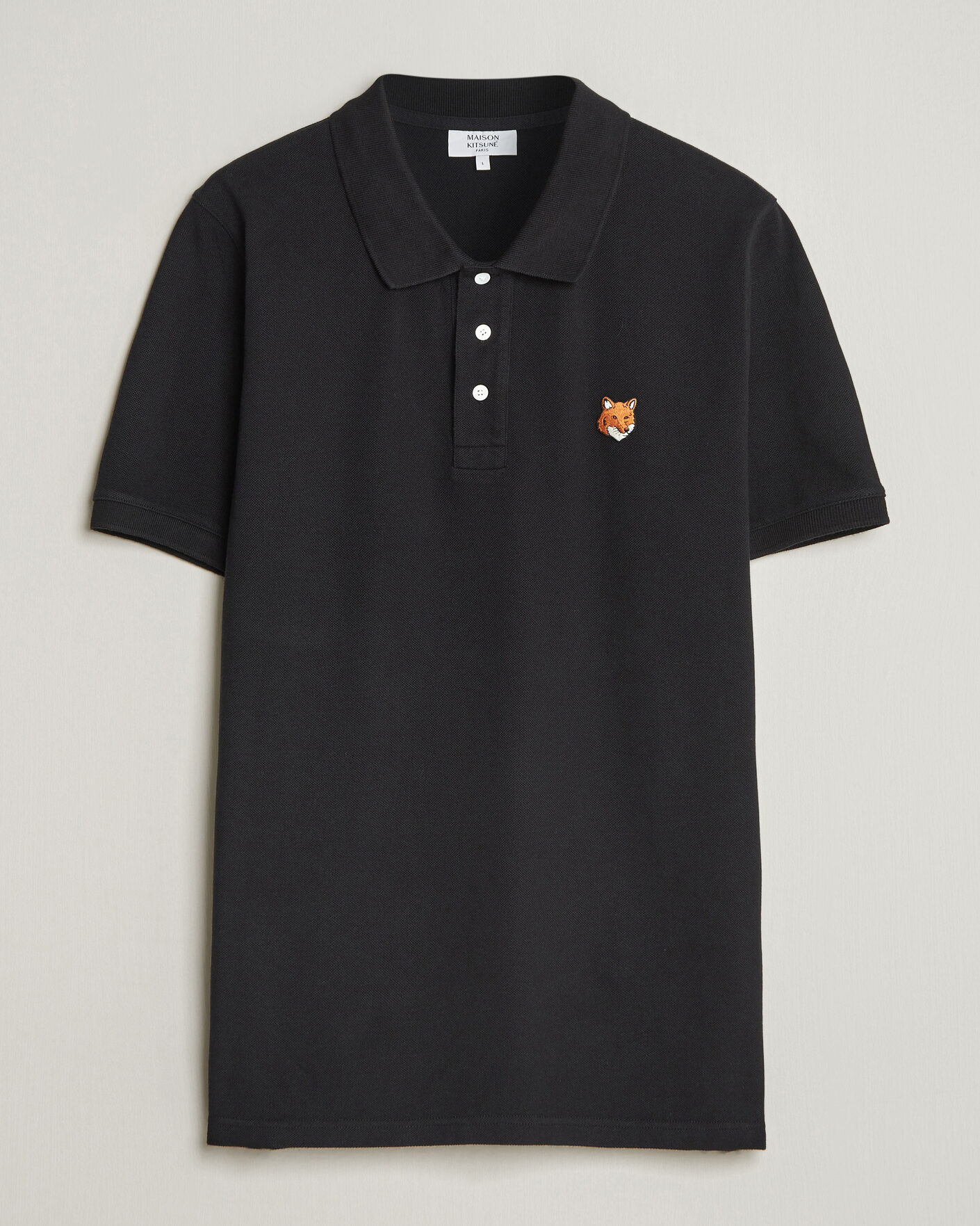 Mies | Pikeet | Maison Kitsuné | Fox Head Polo Black
