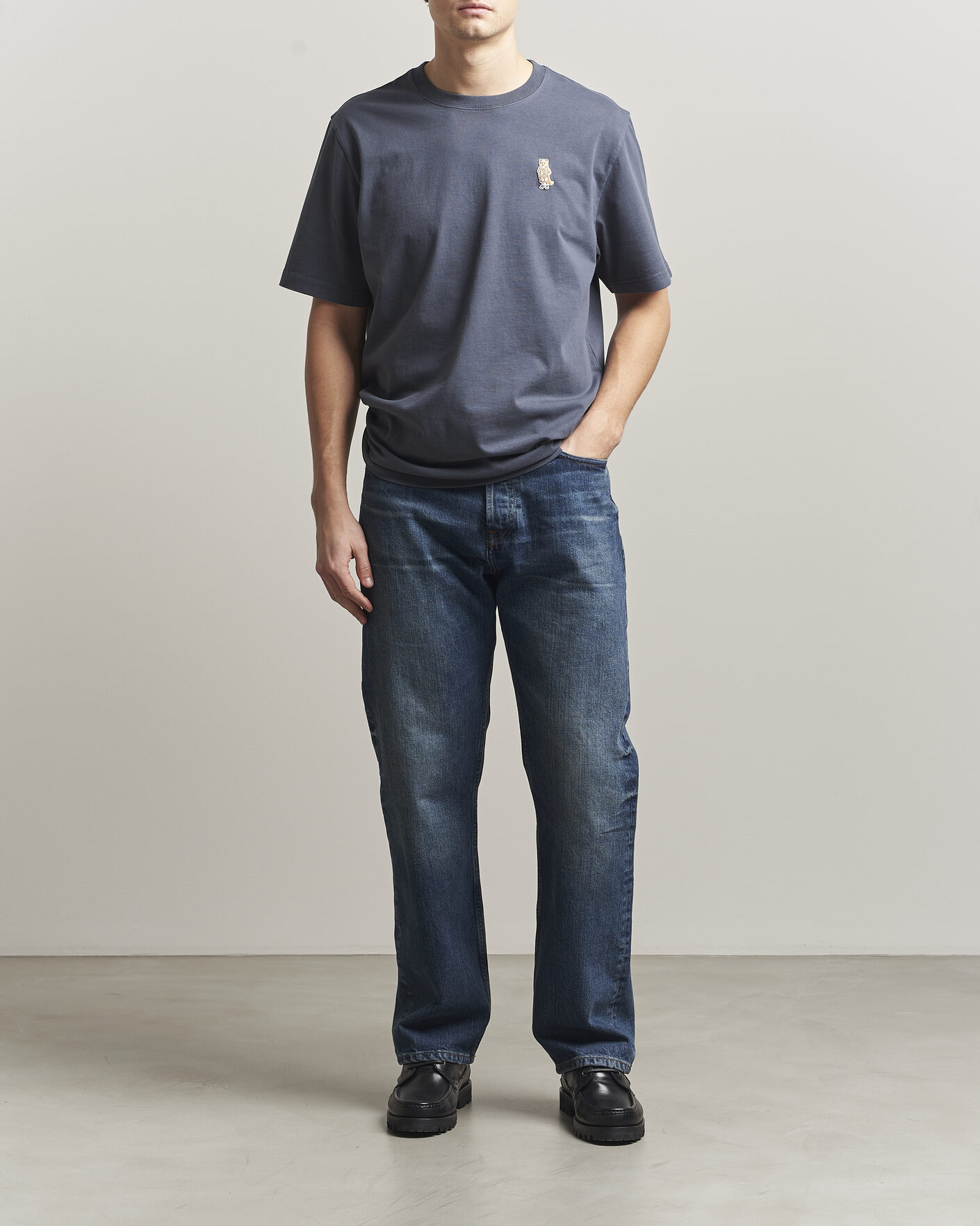 Mies | T-paidat | Maison Kitsuné | Dressed Fox T-Shirt Shadow Blue