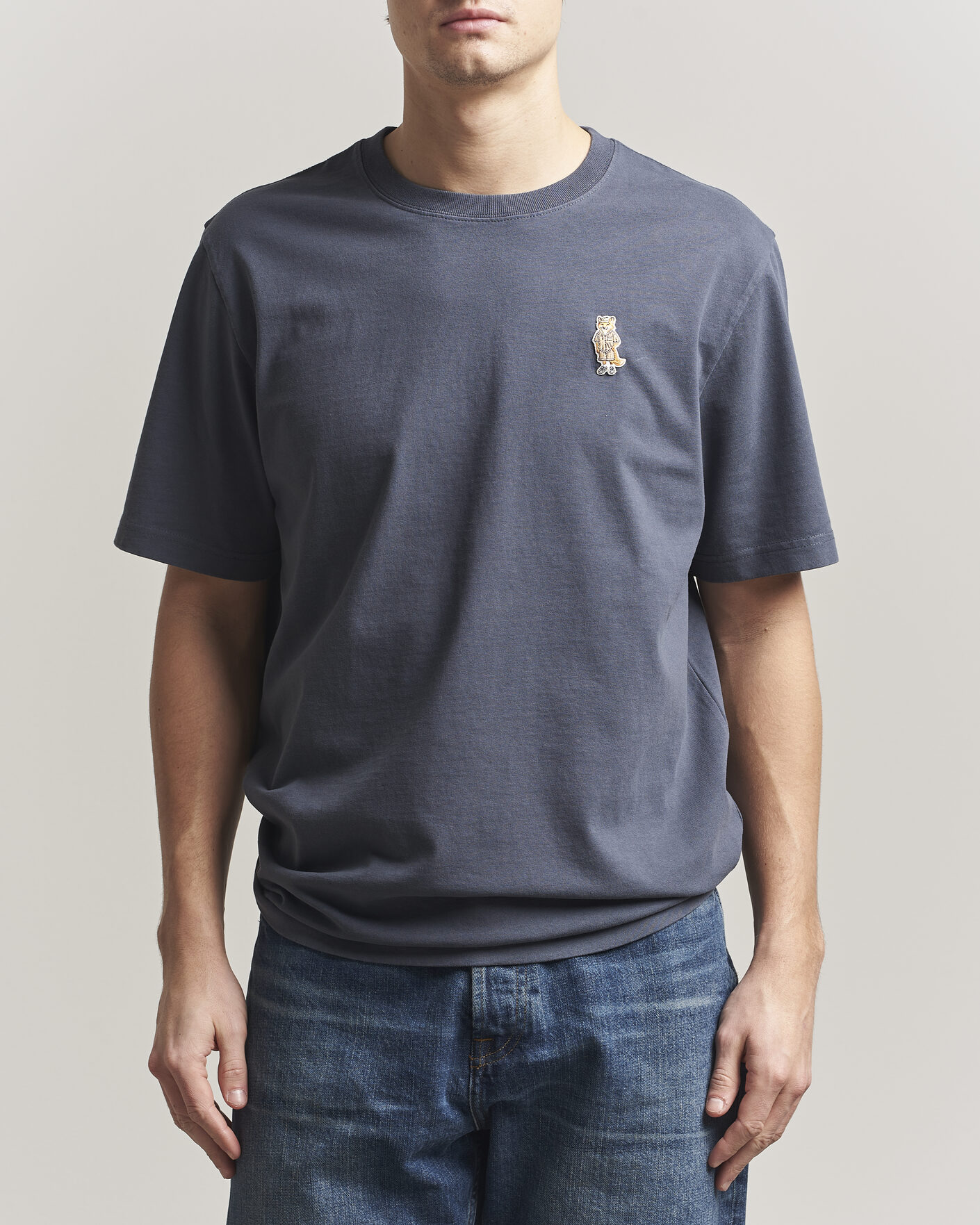 Mies | T-paidat | Maison Kitsuné | Dressed Fox T-Shirt Shadow Blue