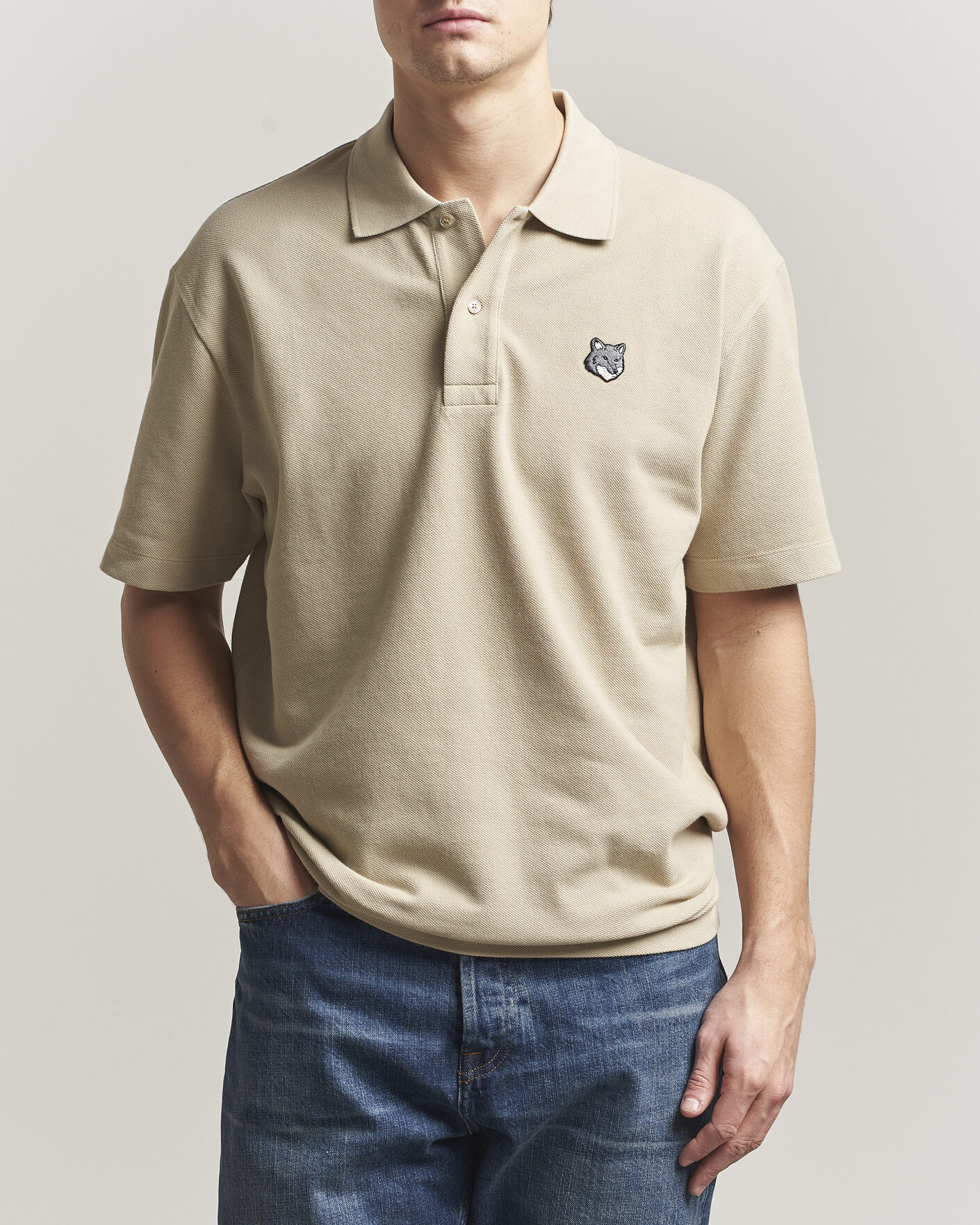 Mies | Pikeet | Maison Kitsuné | Bold Fox Head Polo Tea Leaf