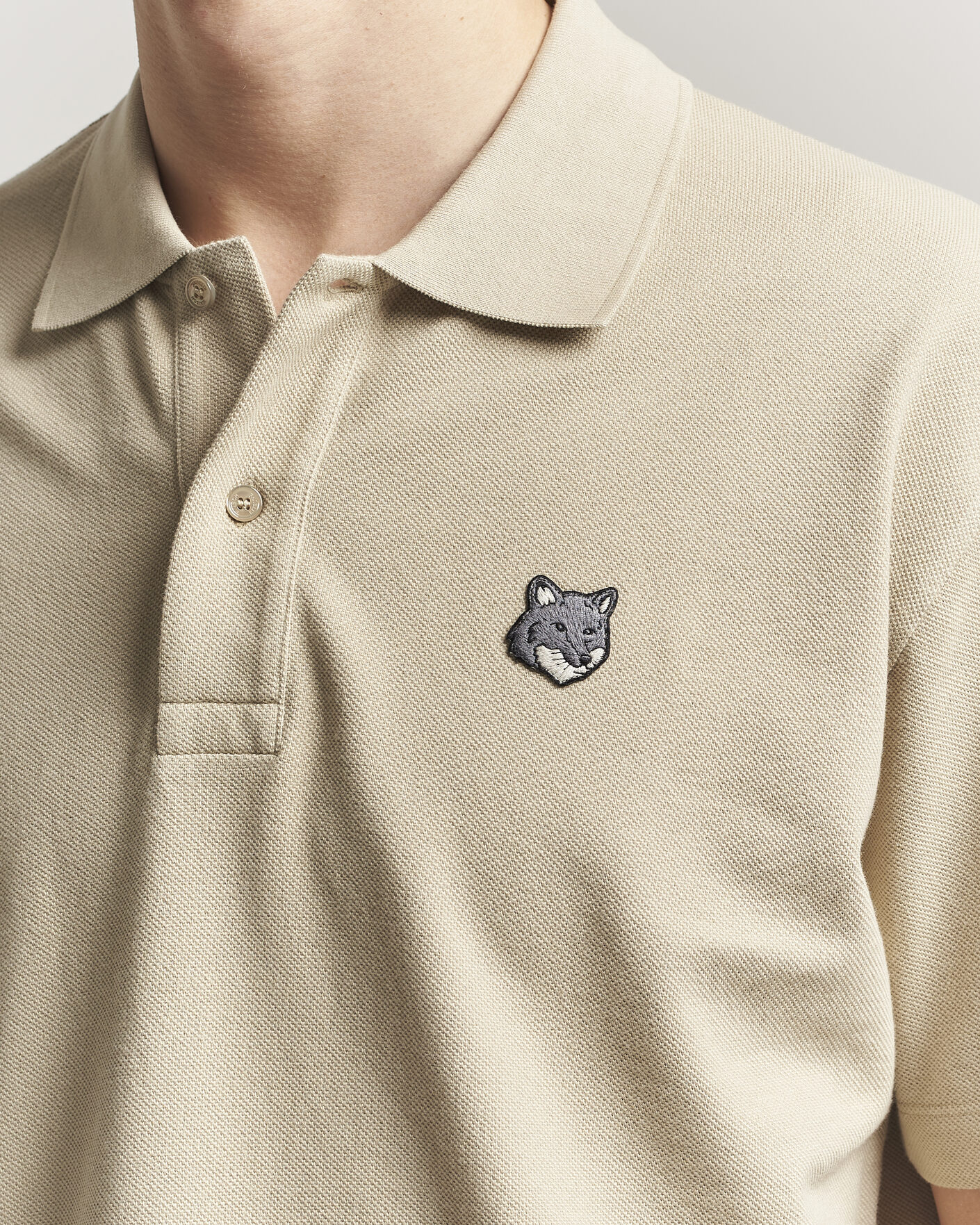 Mies | Pikeet | Maison Kitsuné | Bold Fox Head Polo Tea Leaf