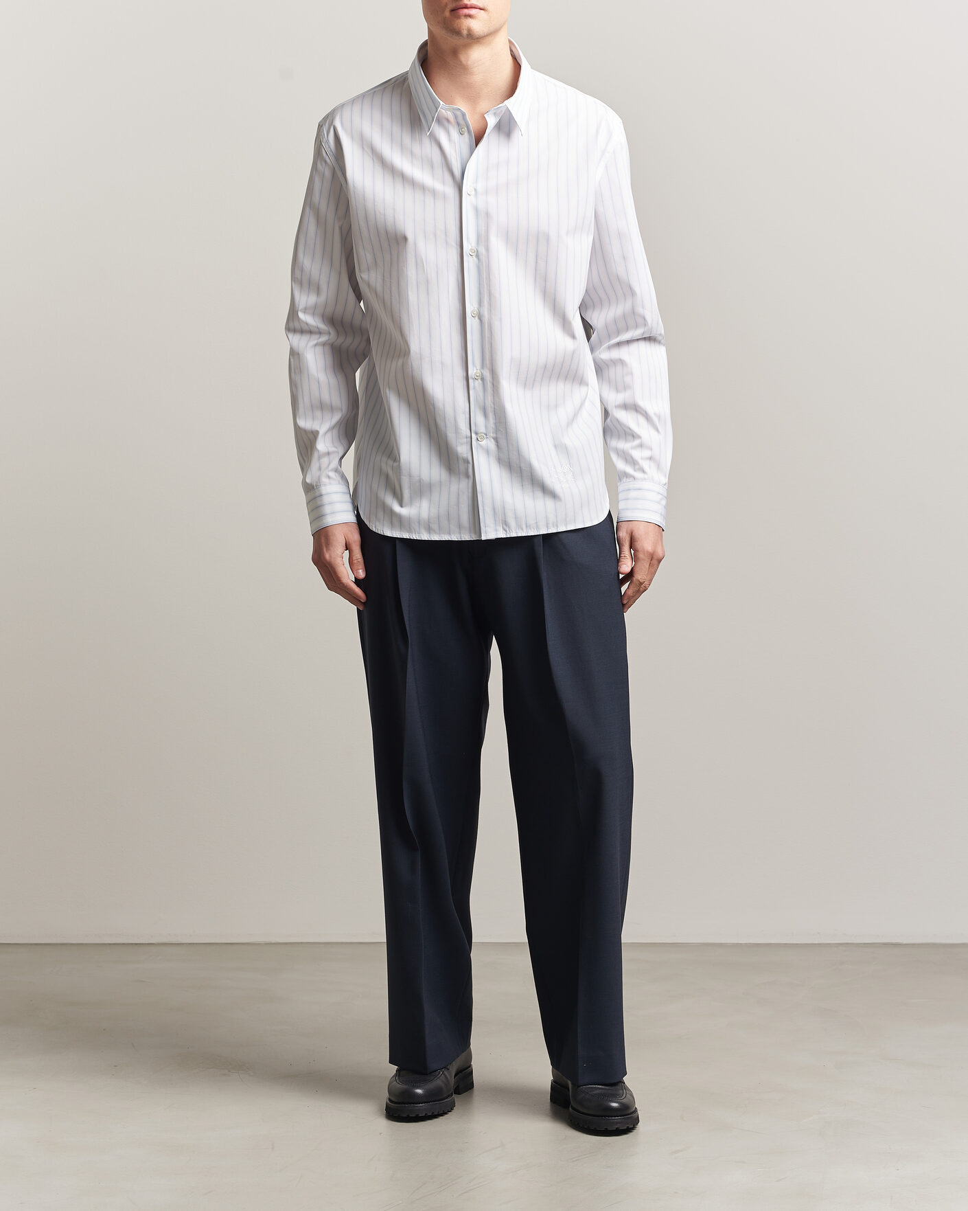 Mies | Kauluspaidat | Maison Kitsuné | Casual Striped Shirt Blue/White