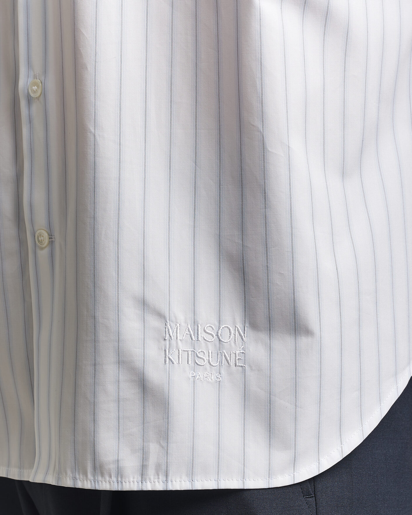 Mies | Kauluspaidat | Maison Kitsuné | Casual Striped Shirt Blue/White