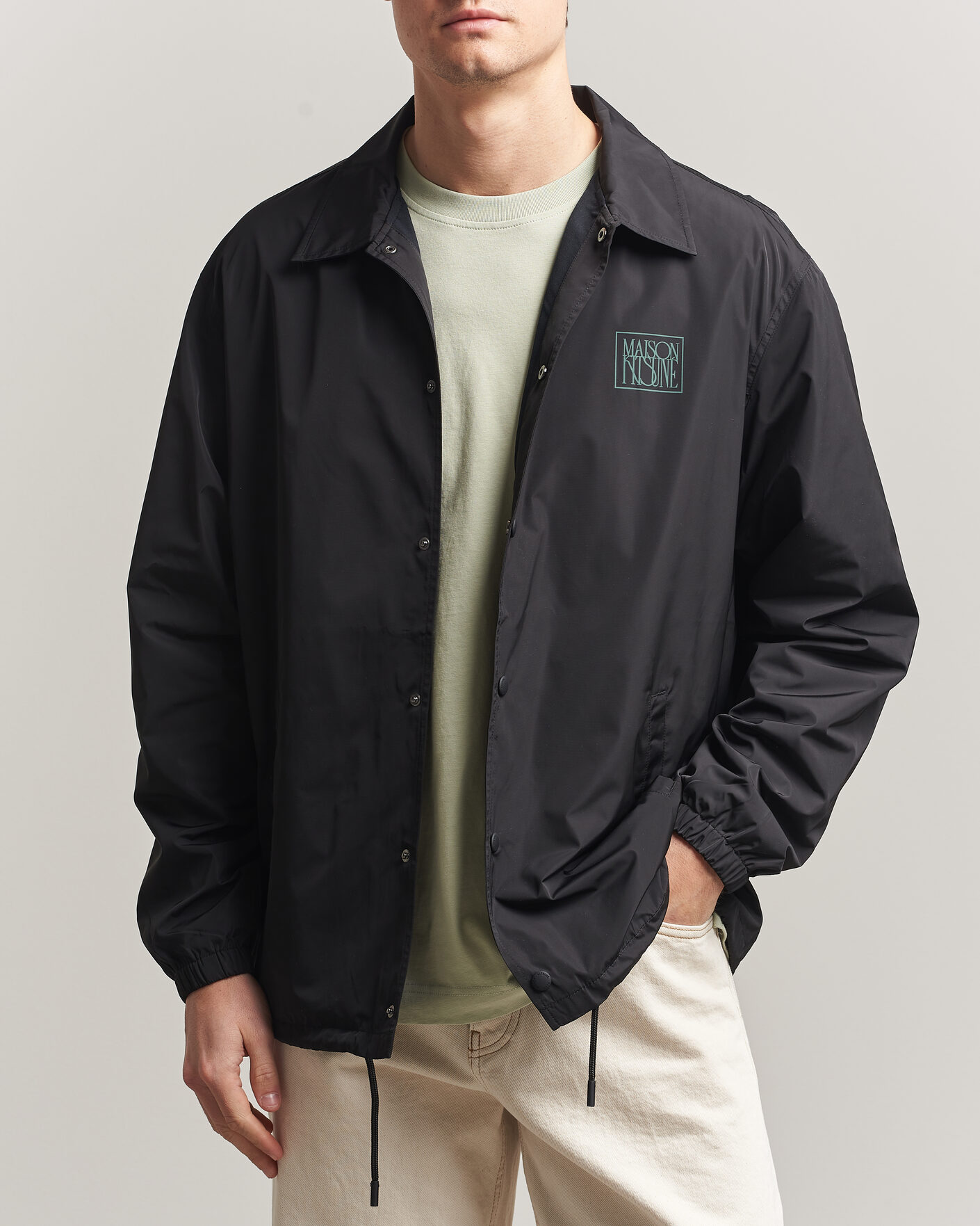 Mies | Takit | Maison Kitsuné | Tonal Fox Head Coach Jacket Black