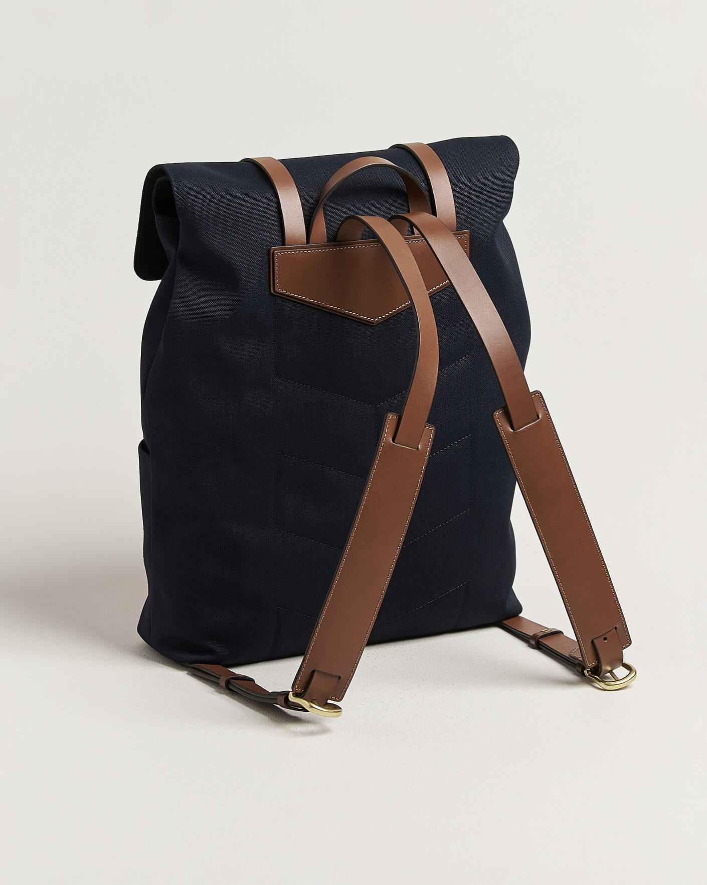 Mies | Laukut | Mismo | M/S Nylon Backpack Deep Sea Blue/Cuoio