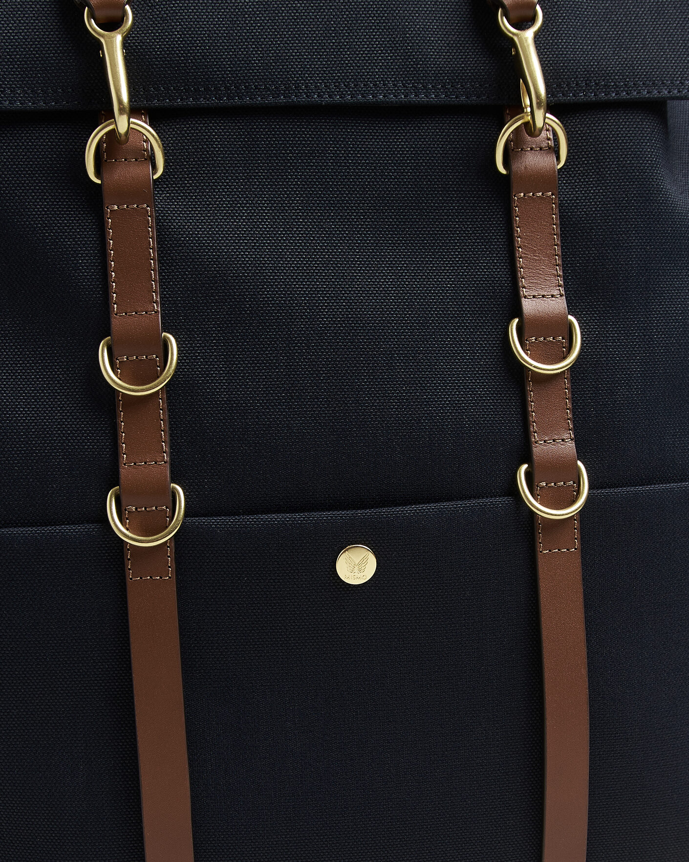 Mies | Laukut | Mismo | M/S Nylon Backpack Deep Sea Blue/Cuoio