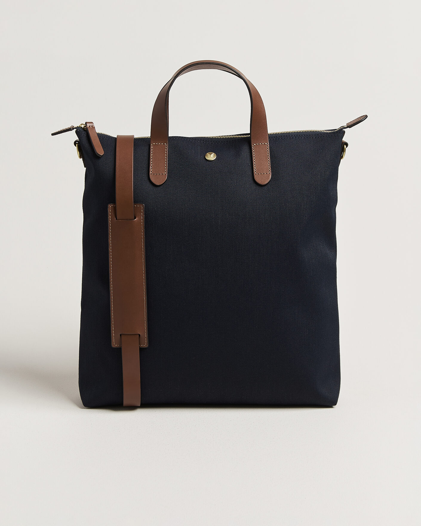 Mies | Laukut | Mismo | M/S Canvas Shopper Deep Sea Blue/Cuoio