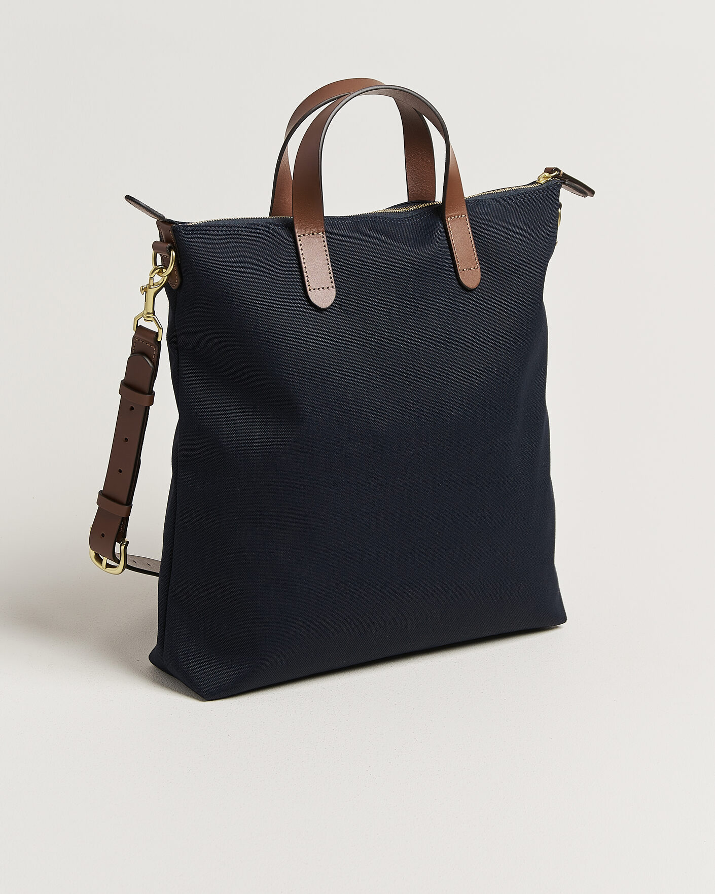 Mies | Laukut | Mismo | M/S Canvas Shopper Deep Sea Blue/Cuoio