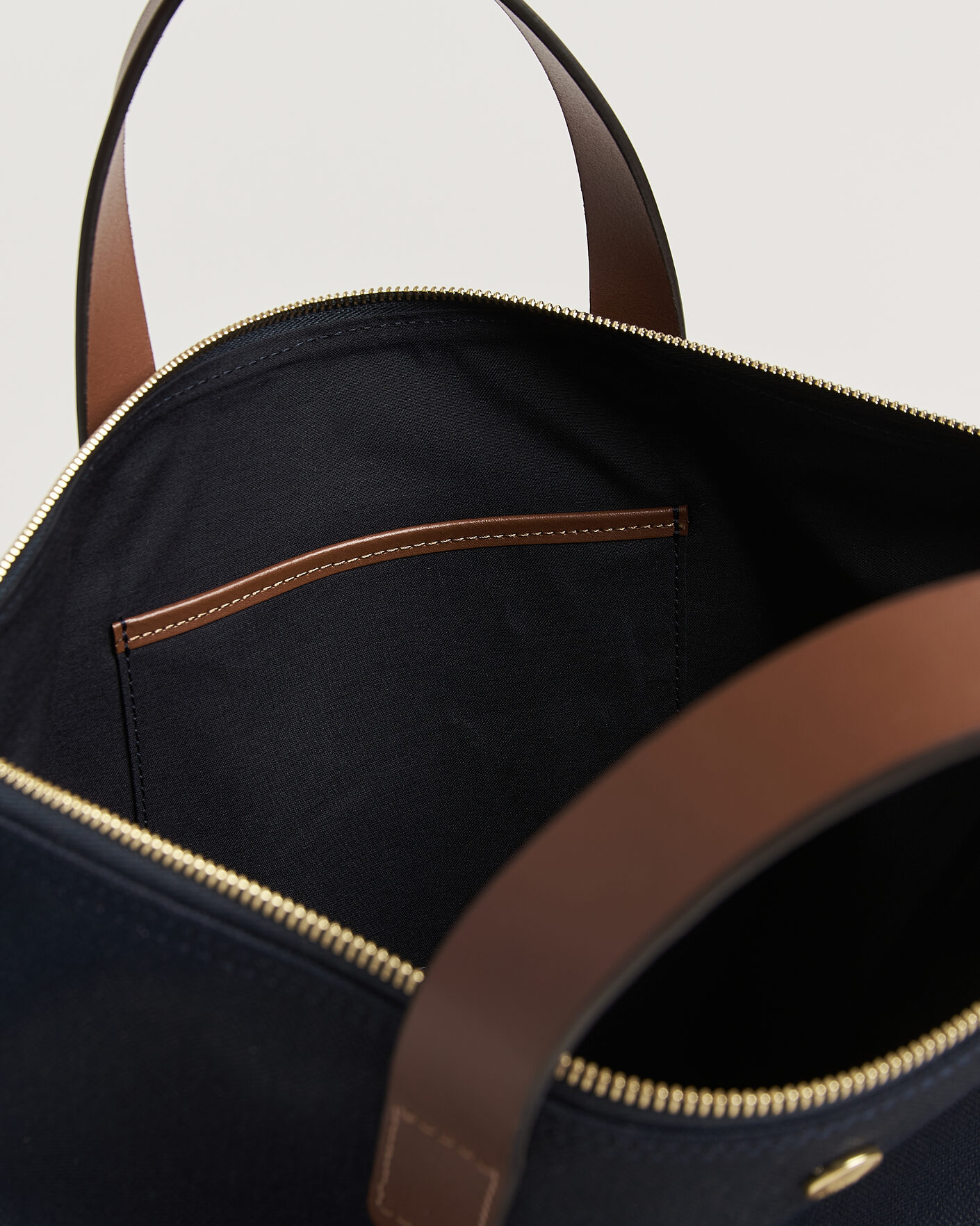Mies | Laukut | Mismo | M/S Canvas Shopper Deep Sea Blue/Cuoio