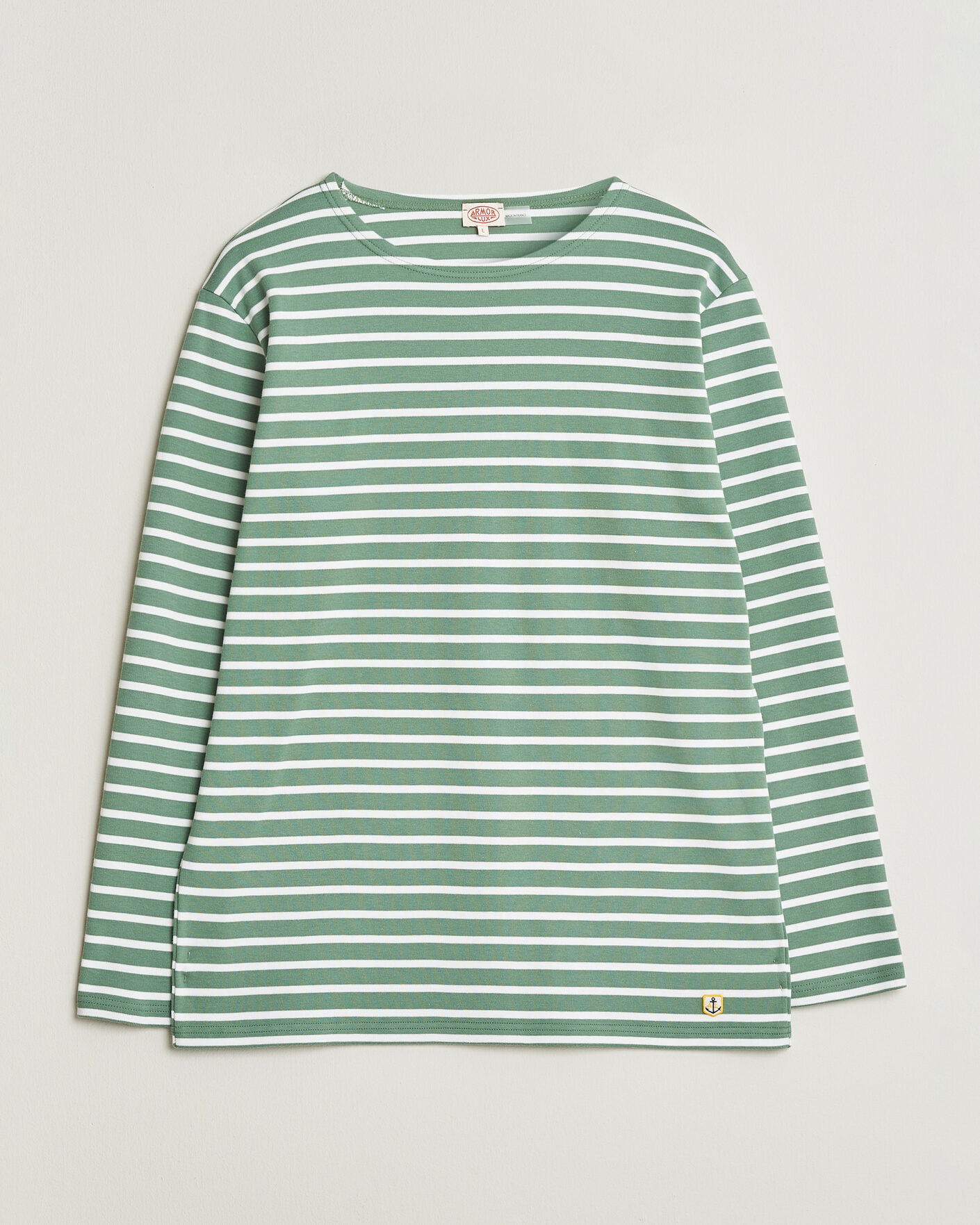 Mies | T-paidat | Armor-lux | Houat Héritage Stripe Long Sleeve T-Shirt Ivy/Blanc
