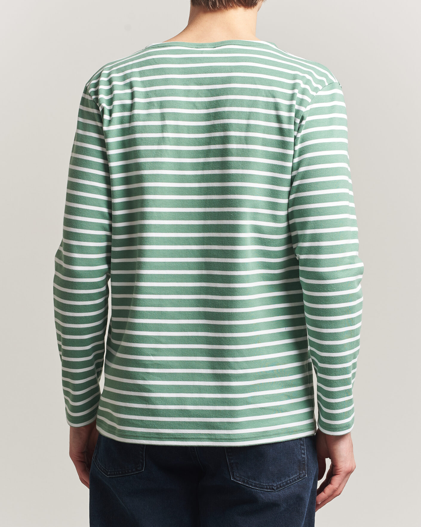 Mies | T-paidat | Armor-lux | Houat Héritage Stripe Long Sleeve T-Shirt Ivy/Blanc