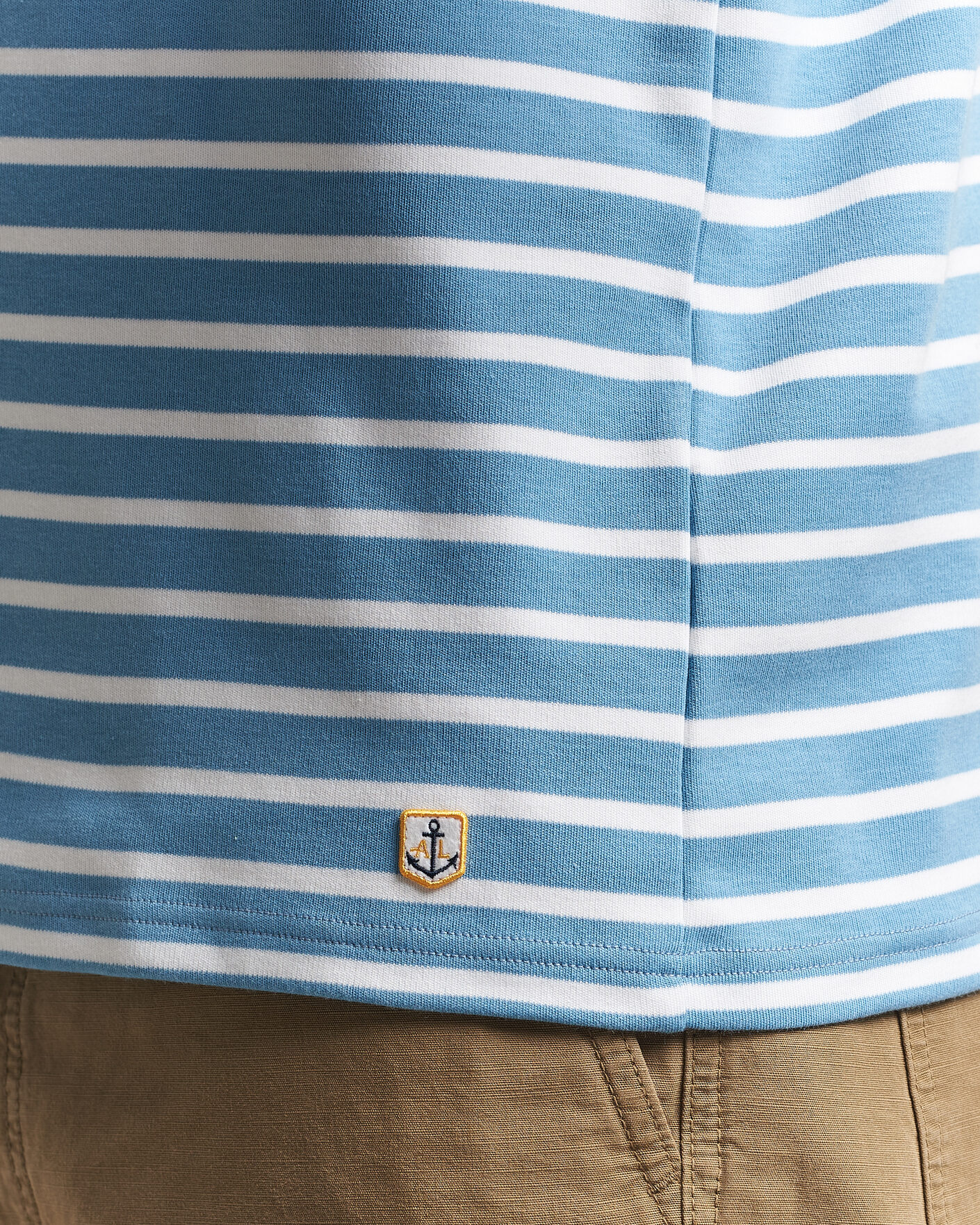 Mies | T-paidat | Armor-lux | Houat Héritage Stripe Long Sleeve T-Shirt Waterfall/Blanc