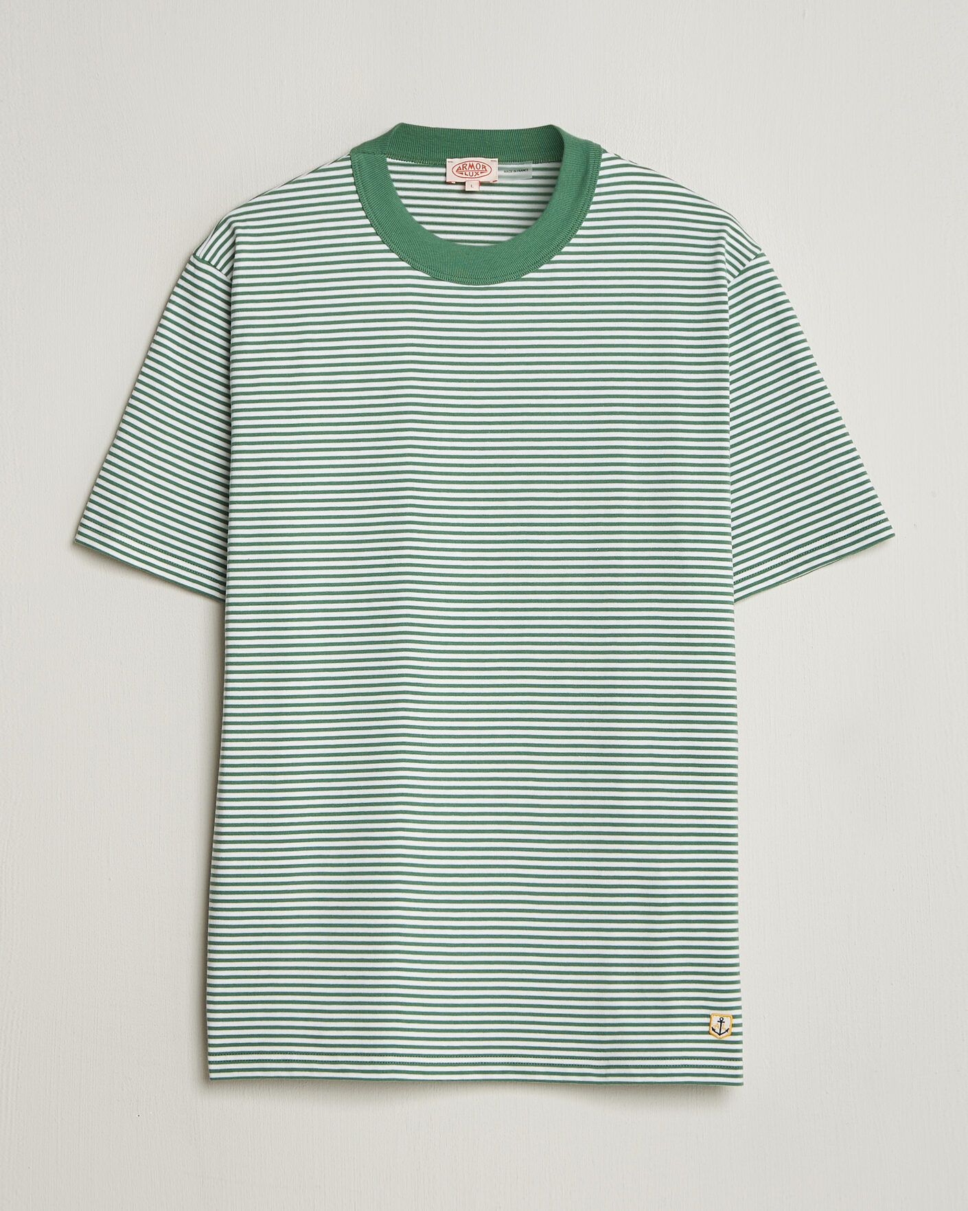 Mies | T-paidat | Armor-lux | Callac Héritage Stripe T-Shirt Ivy/Blanc