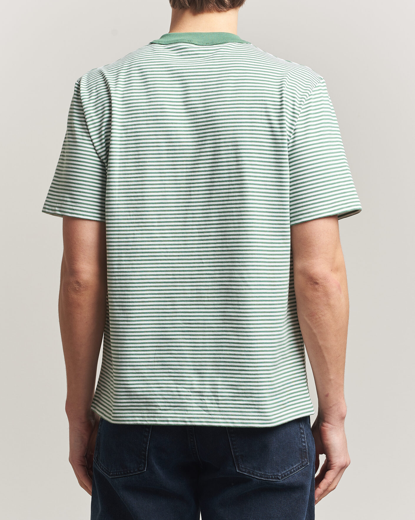 Mies | T-paidat | Armor-lux | Callac Héritage Stripe T-Shirt Ivy/Blanc