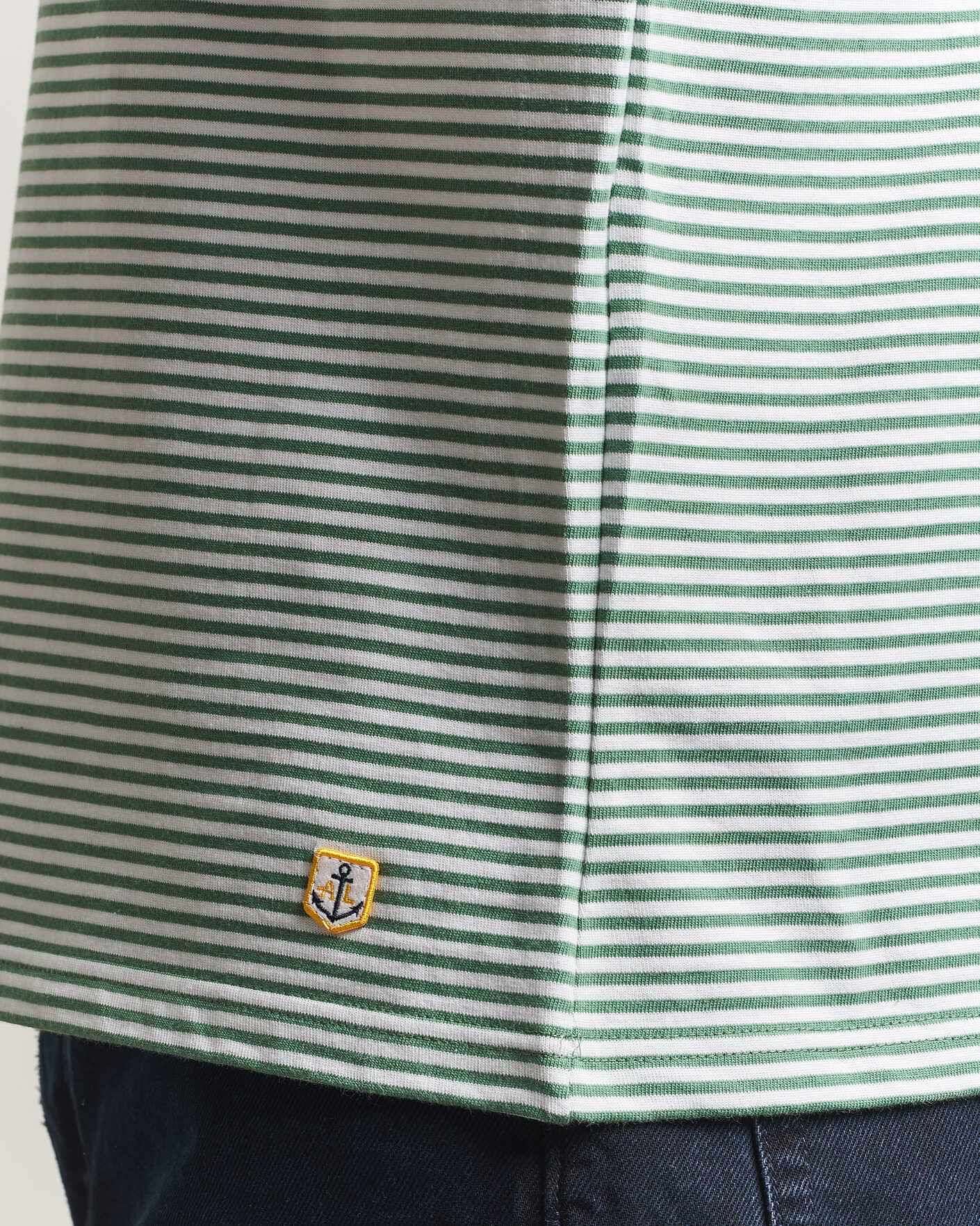 Mies | T-paidat | Armor-lux | Callac Héritage Stripe T-Shirt Ivy/Blanc