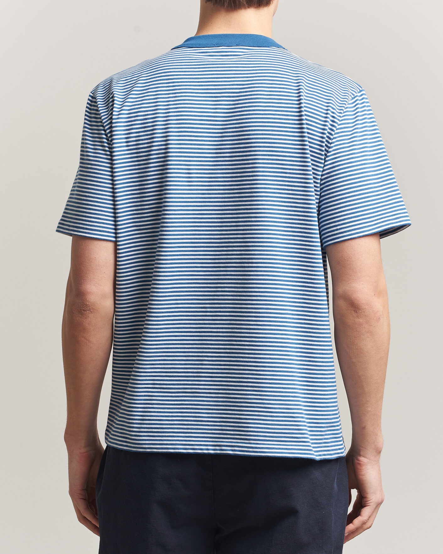 Mies | T-paidat | Armor-lux | Callac Héritage Stripe T-Shirt Dark Blue/Blanc