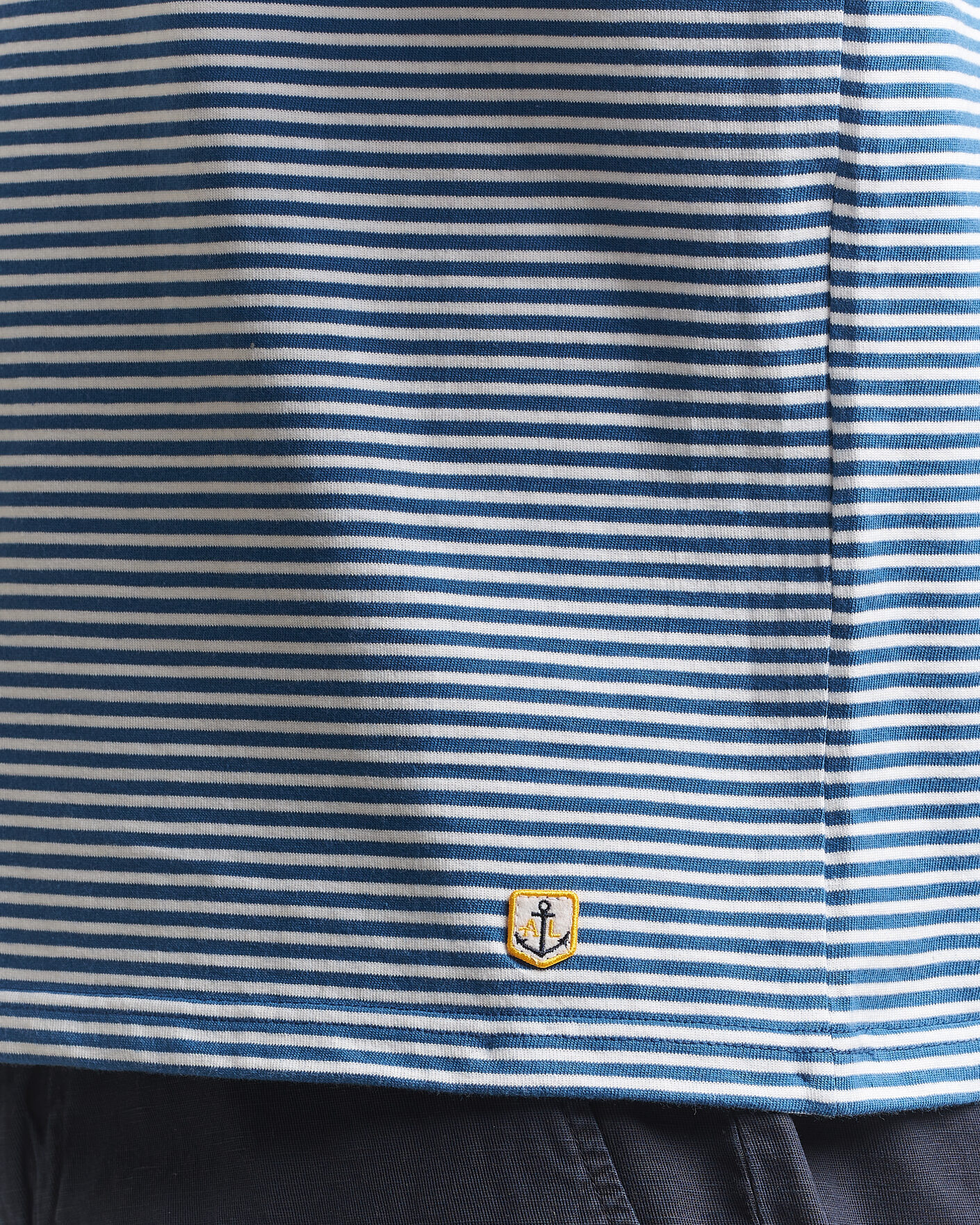 Mies | T-paidat | Armor-lux | Callac Héritage Stripe T-Shirt Dark Blue/Blanc