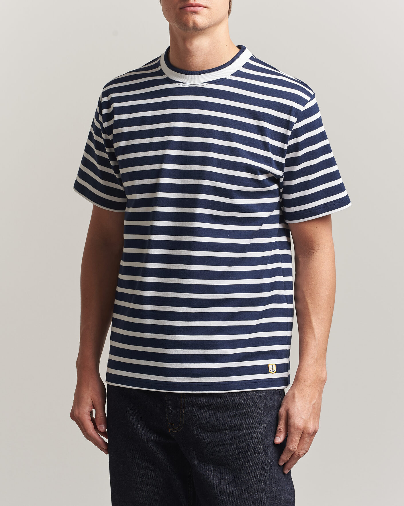 Mies | T-paidat | Armor-lux | Heritage Callac Stripe T-Shirt Marine/Blanc