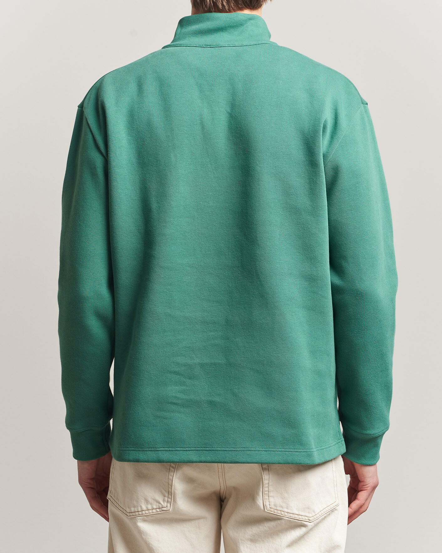 Mies | Puserot | Armor-lux | Camionneur Cotton Half Zip Sweater Dark Ivy