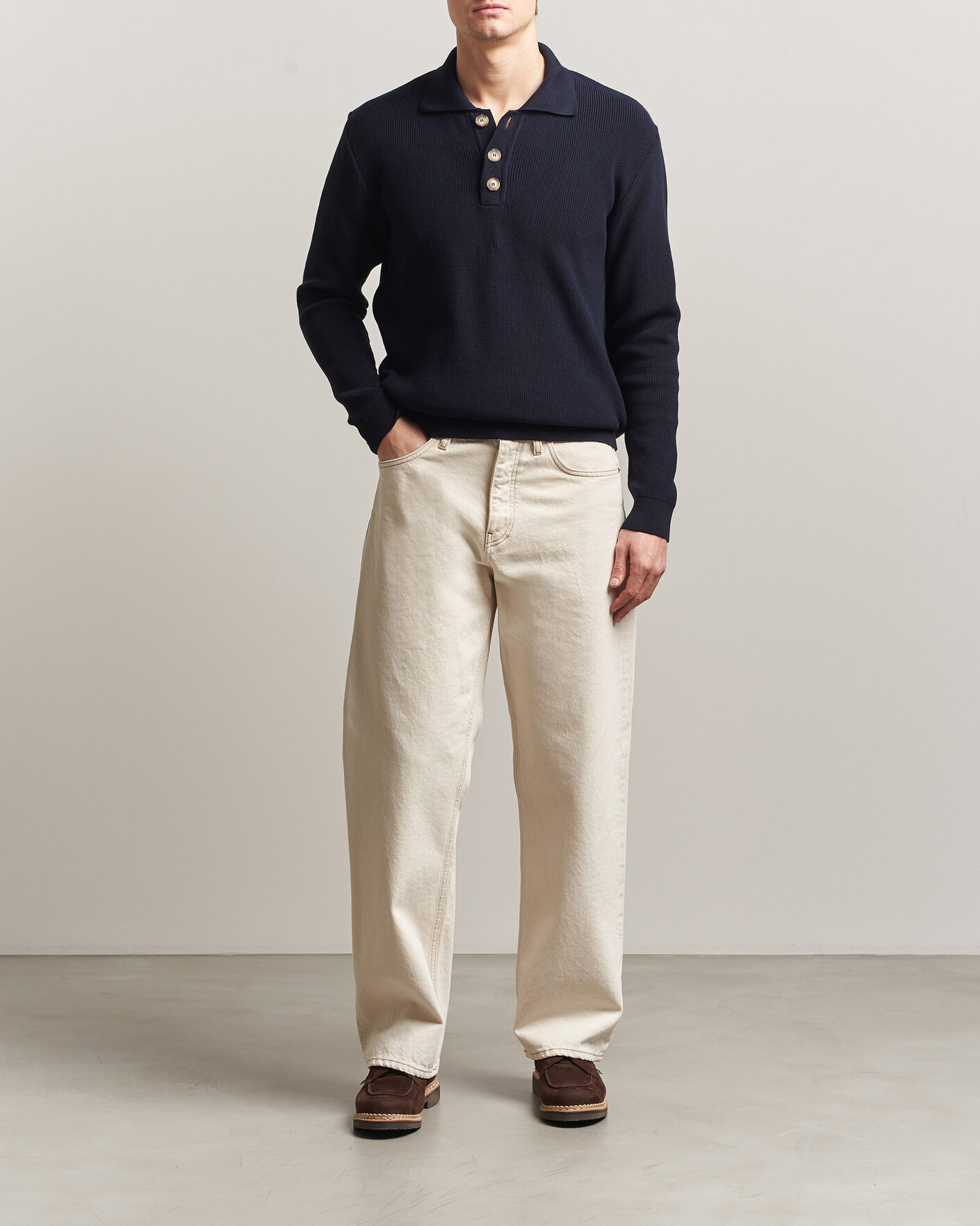Mies | Puserot | Armor-lux | Heritage Knitted Polo Marine Deep