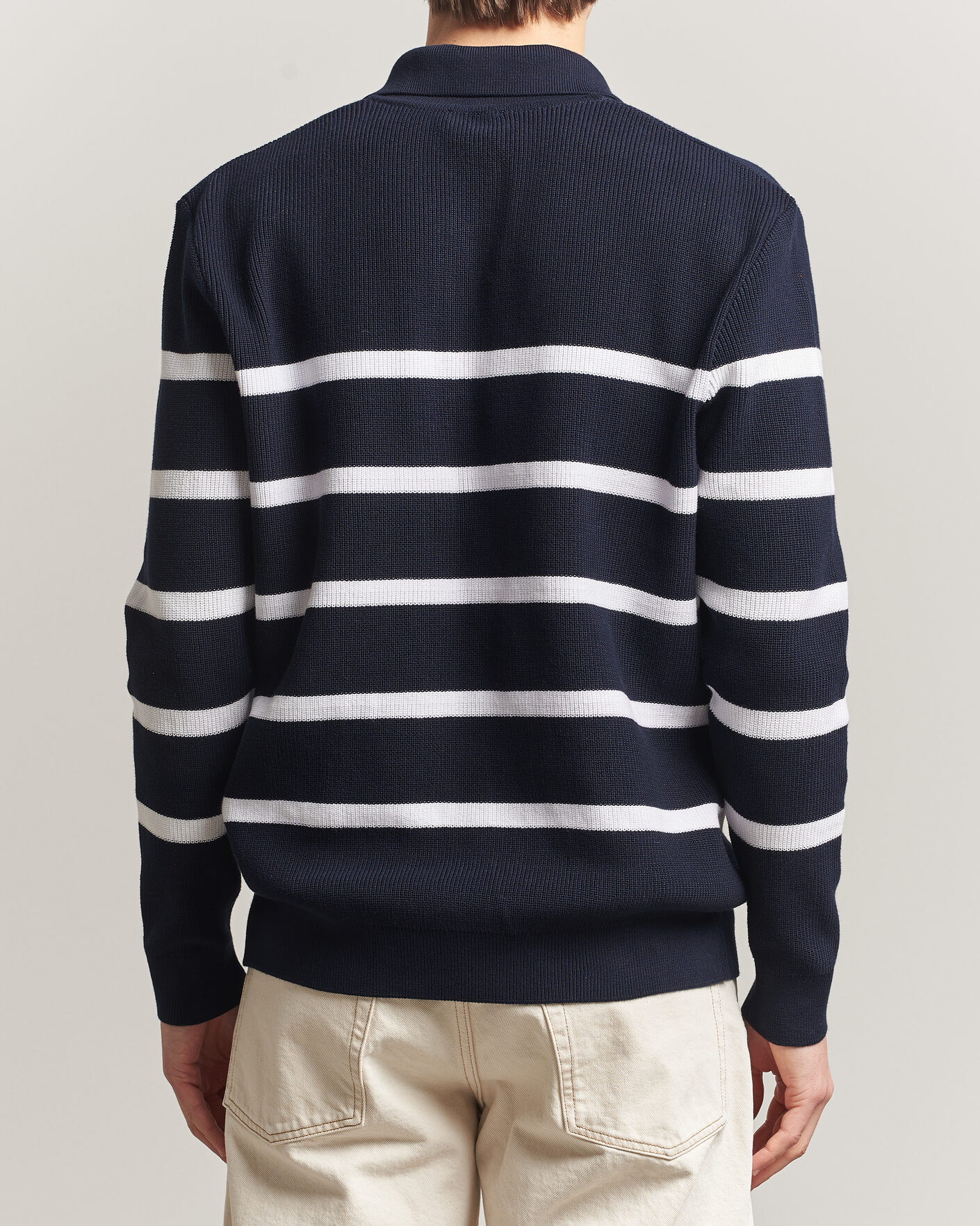 Mies | Puserot | Armor-lux | Heritage Knitted Polo Marine/Blanc