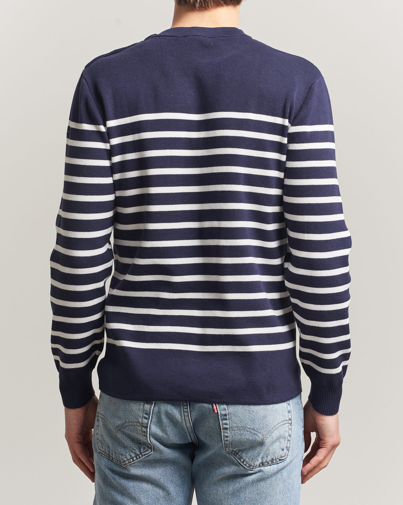 Mies | Puserot | Armor-lux | Groix Striped Sweater Navy/Nature