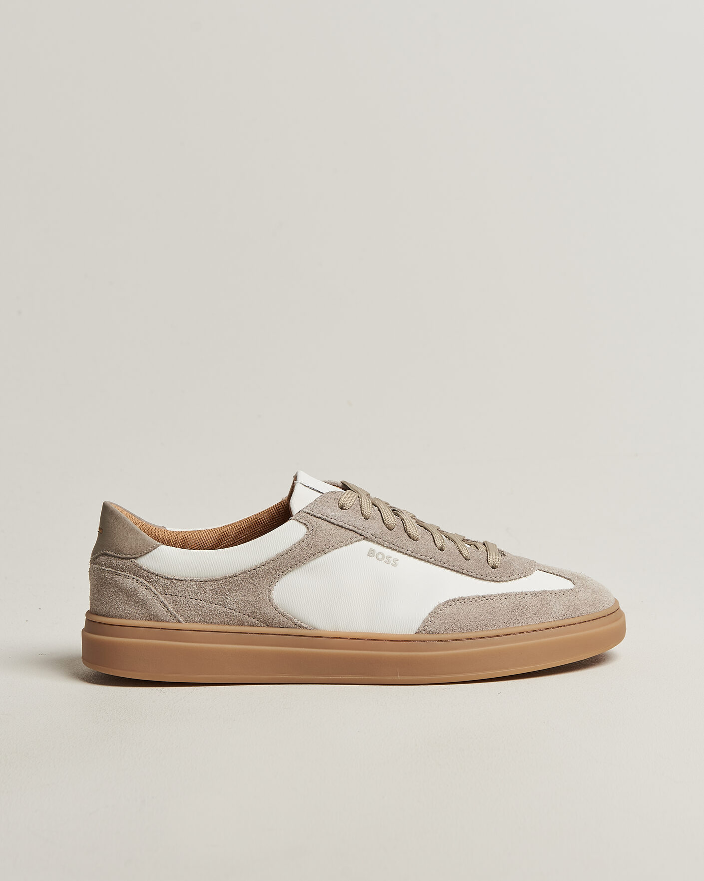 Mies | Tennarit | BOSS BLACK | Kieran Suede/Nylon Sneaker Medium Beige