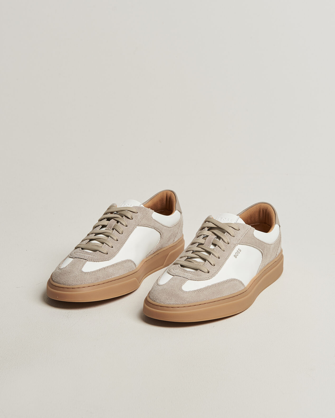 Mies | Tennarit | BOSS BLACK | Kieran Suede/Nylon Sneaker Medium Beige