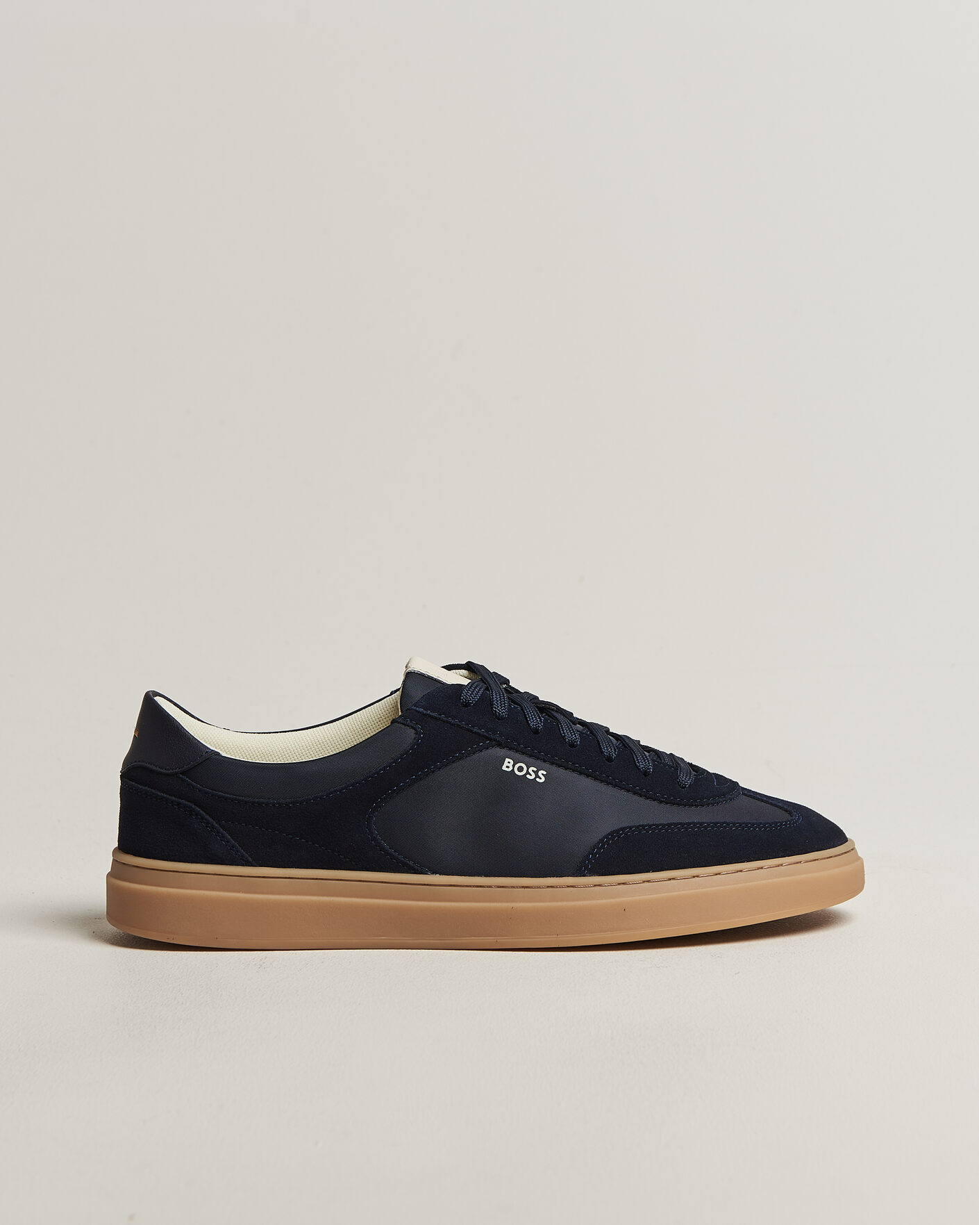 Mies | Tennarit | BOSS BLACK | Kieran Suede/Nylon Sneaker Dark Blue