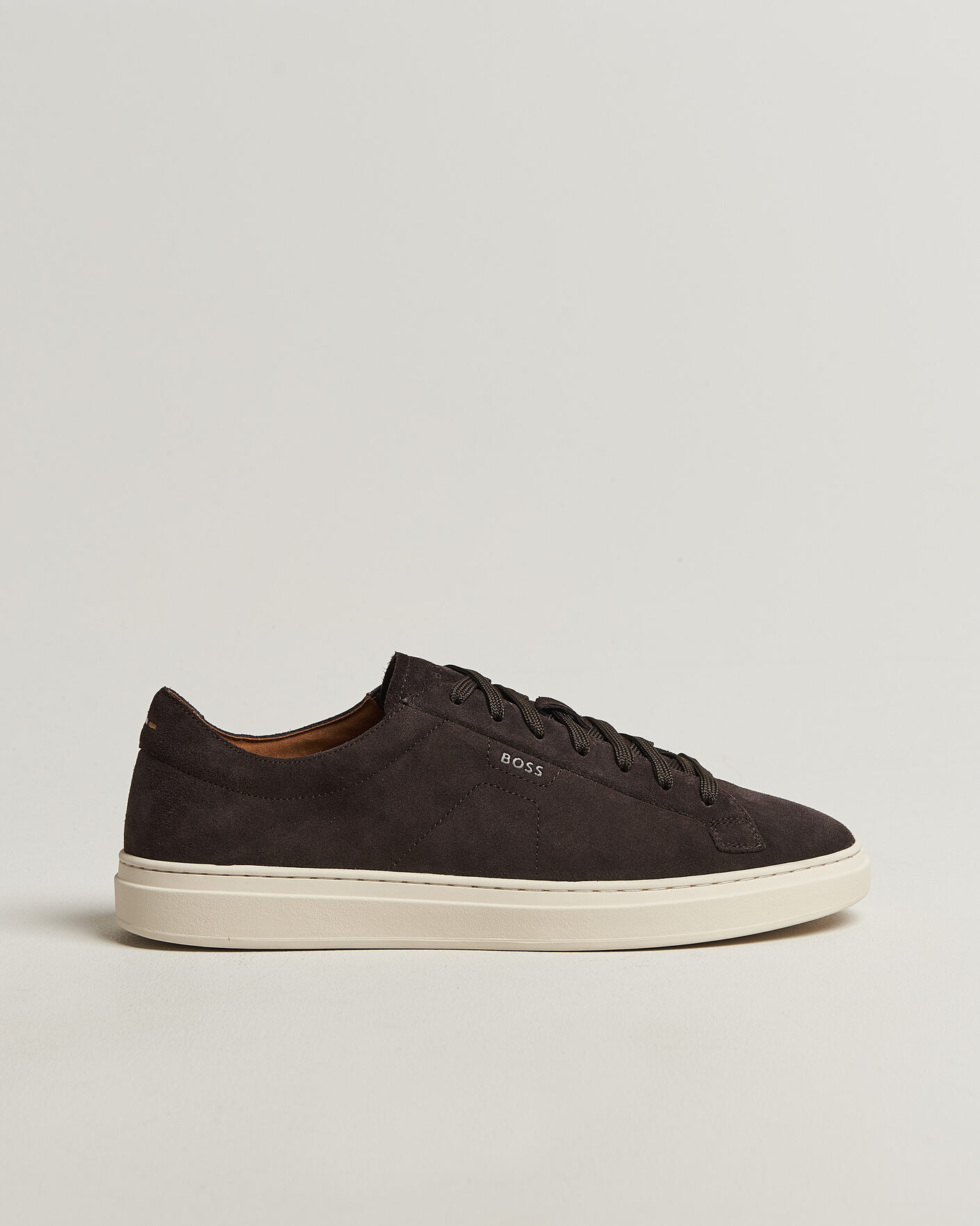 Mies | Tennarit | BOSS BLACK | Kieran Suede Sneaker Dark Brown