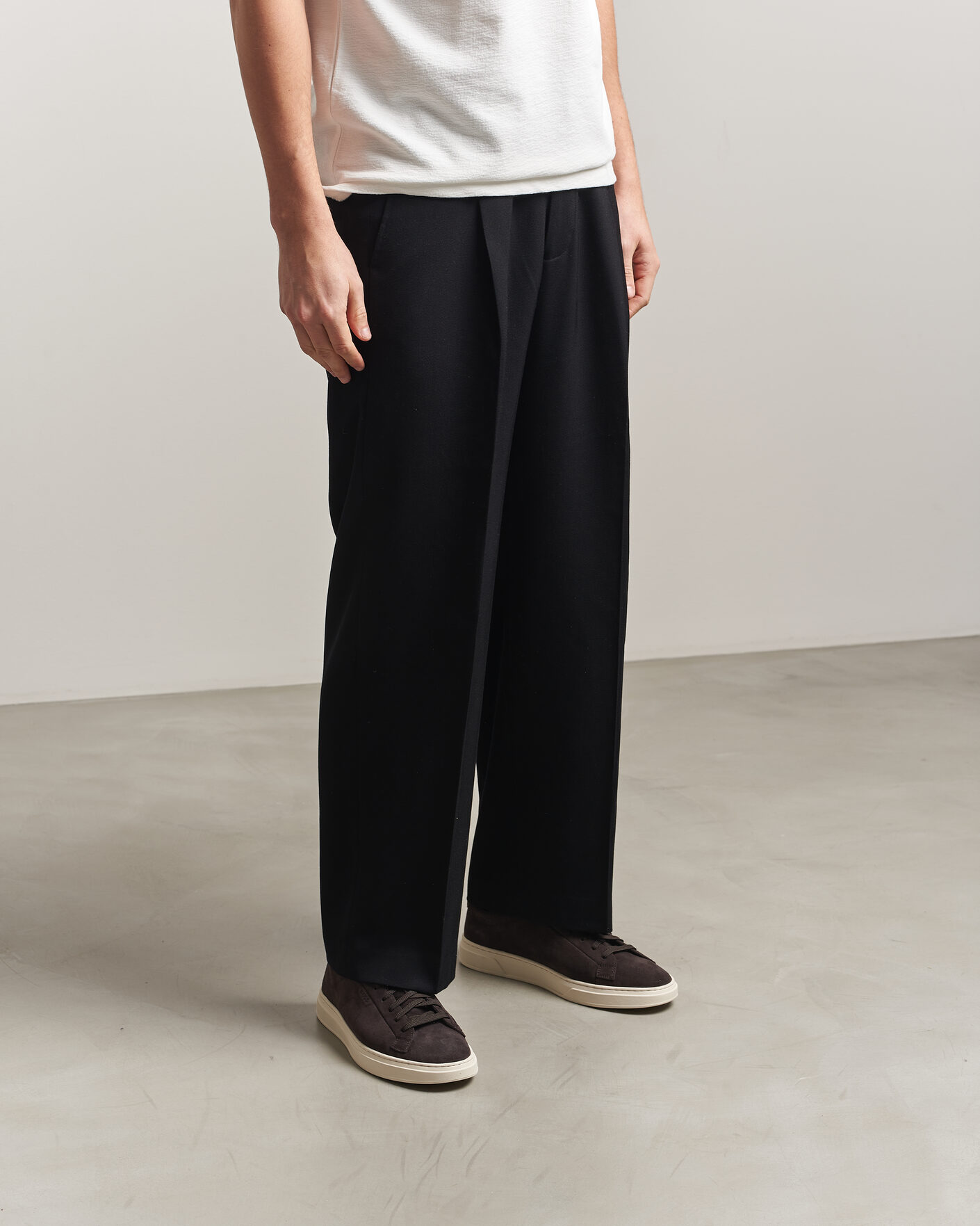 Mies | Tennarit | BOSS BLACK | Kieran Suede Sneaker Dark Brown