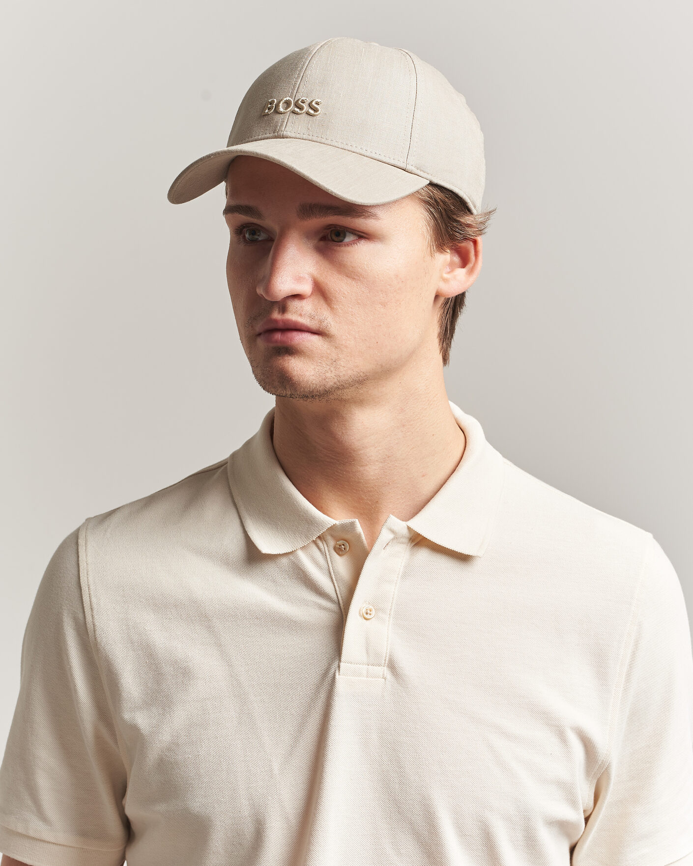 Mies | Päähineet | BOSS BLACK | Zed Linen Cap Open Beige