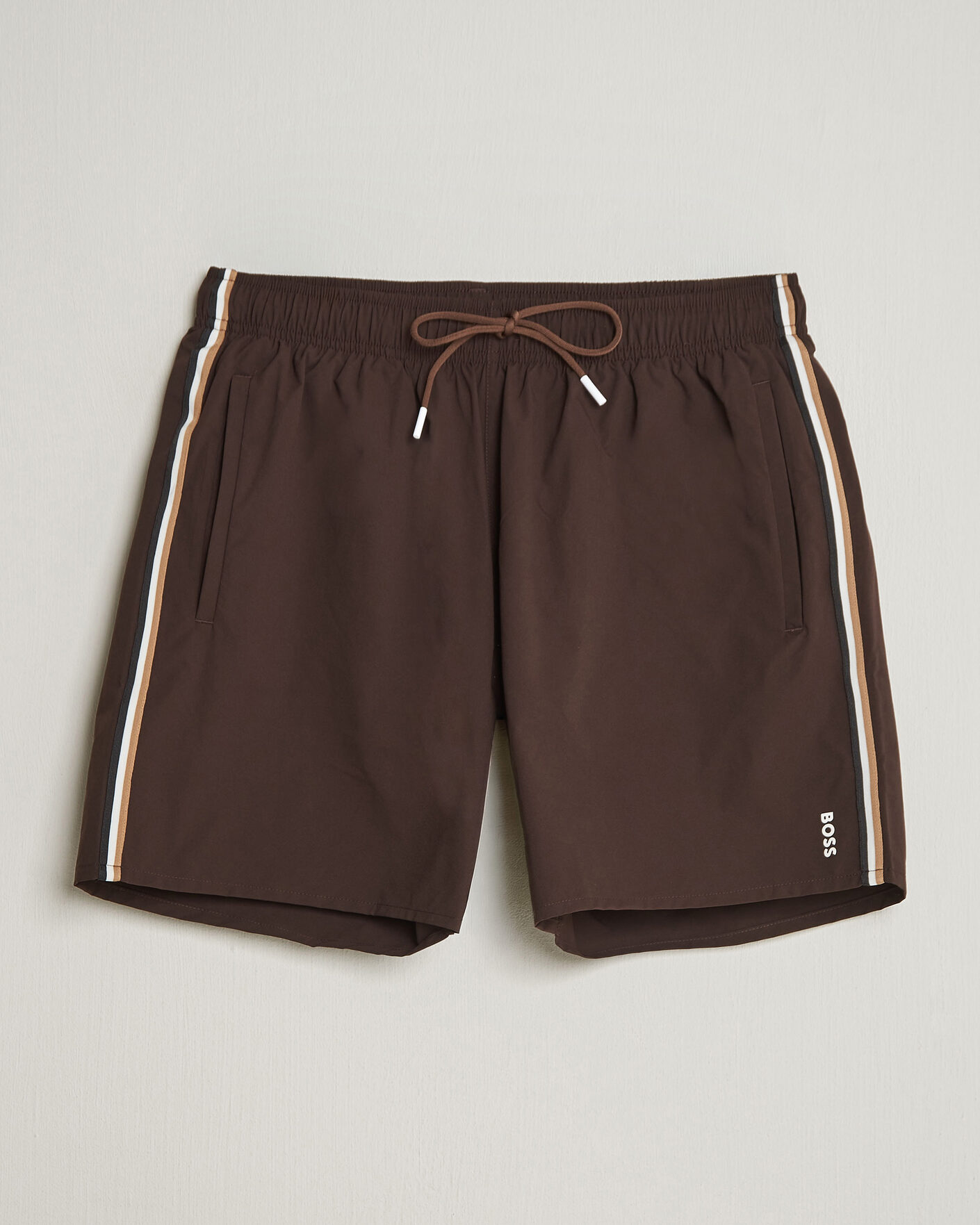 Mies | Uimahousut | BOSS BLACK | Iconic Swimshorts Dark Brown