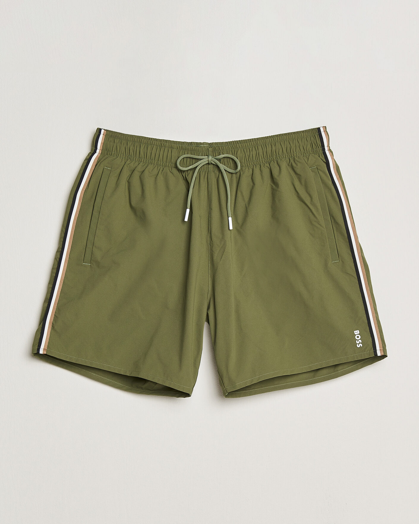 Mies | Uimahousut | BOSS BLACK | Iconic Swimshorts Open Green