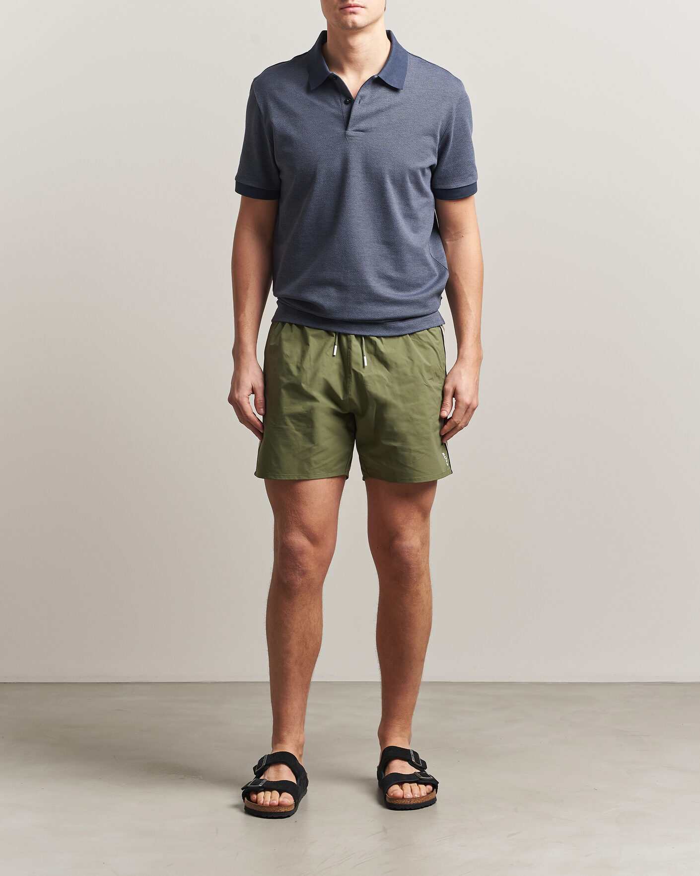 Mies | Uimahousut | BOSS BLACK | Iconic Swimshorts Open Green
