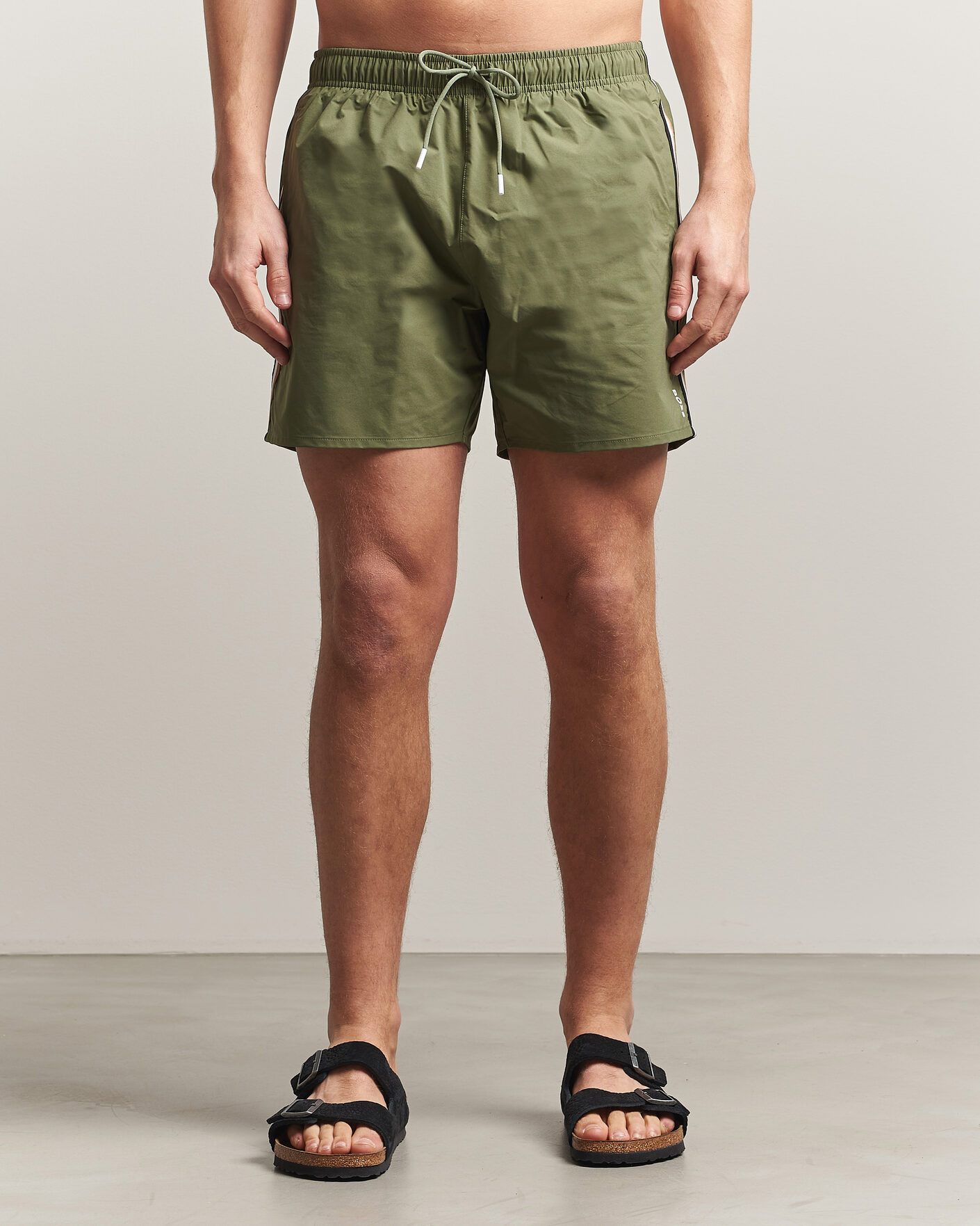 Mies | Uimahousut | BOSS BLACK | Iconic Swimshorts Open Green