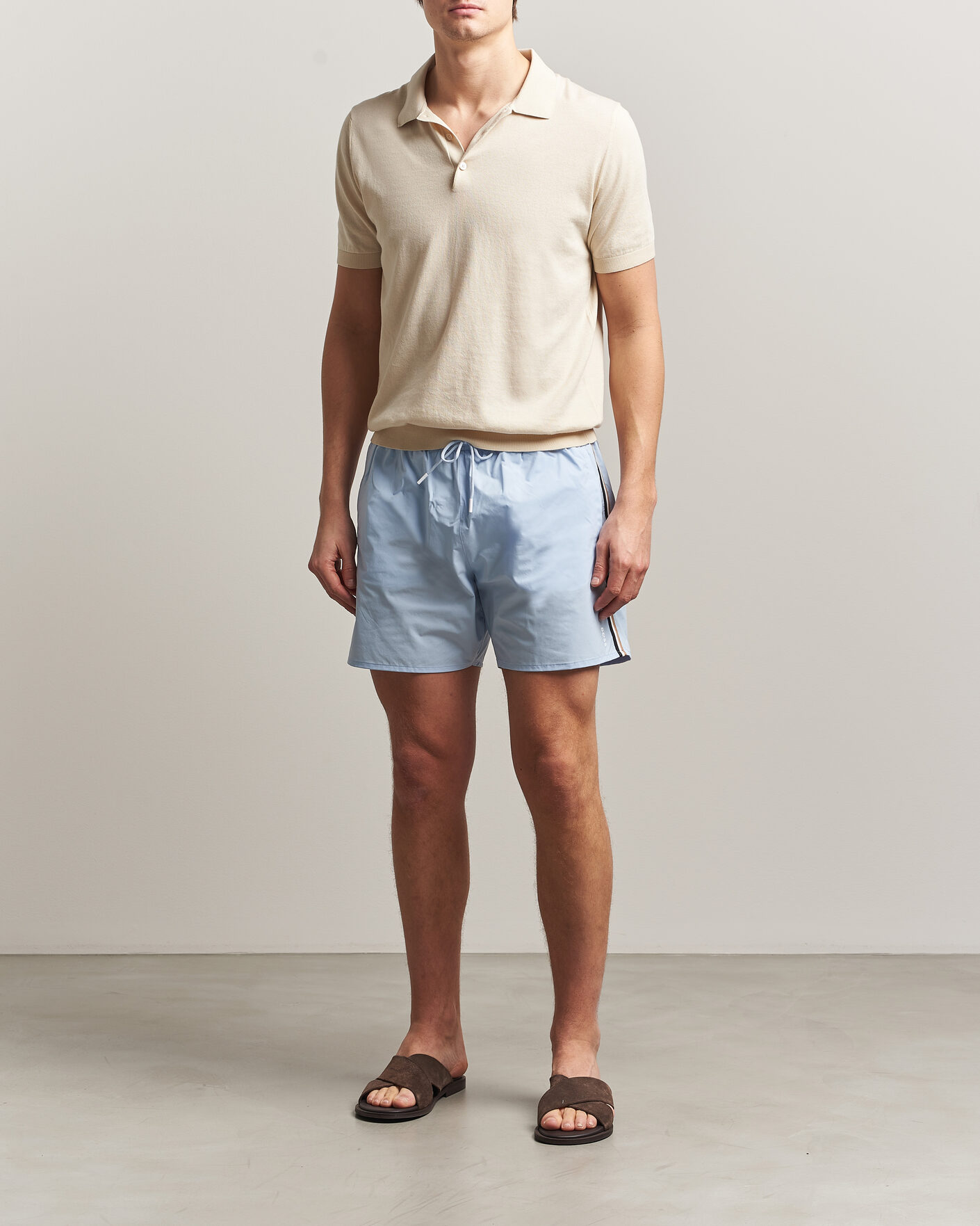 Mies | Uimahousut | BOSS BLACK | Iconic Swimshorts Light Blue