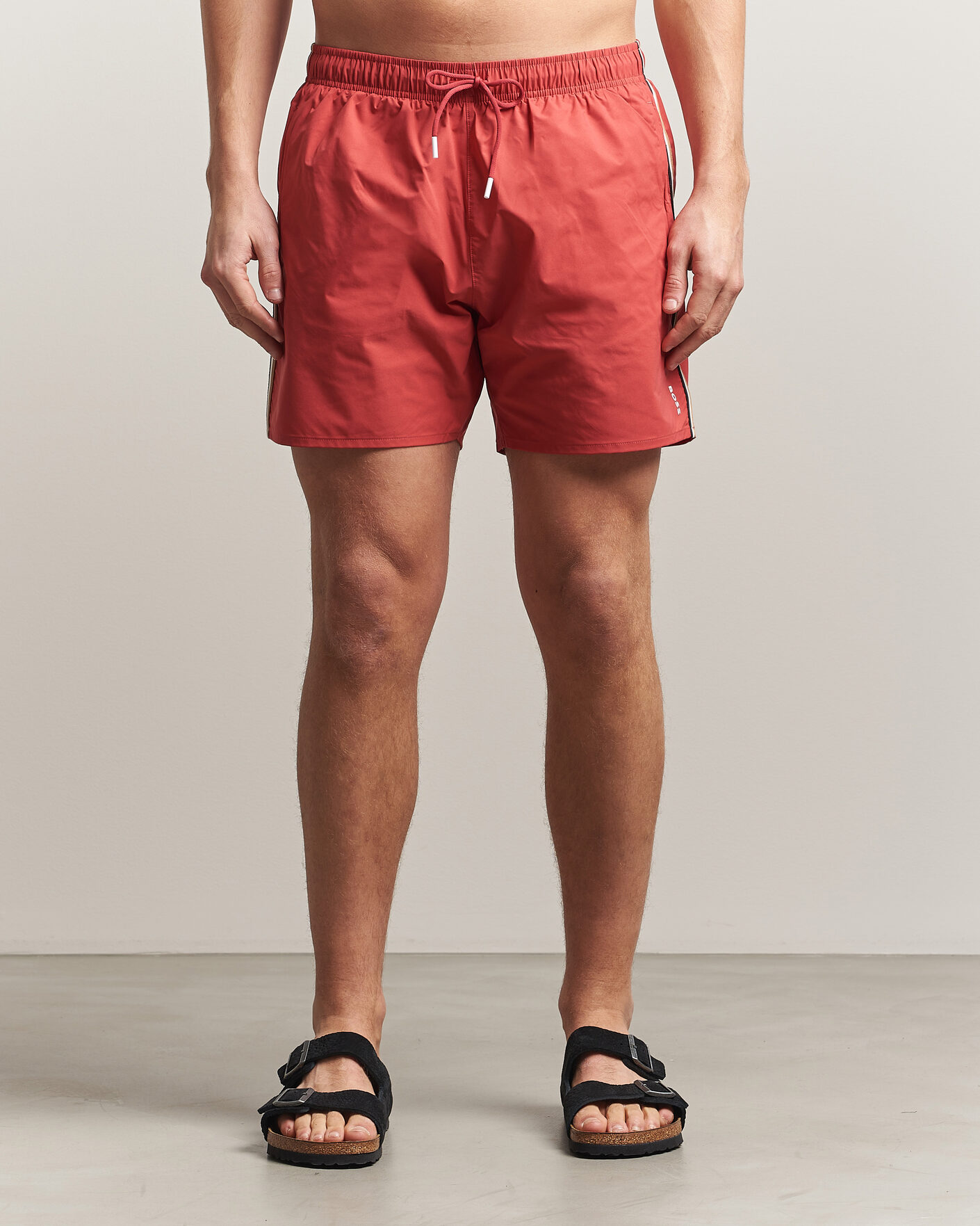 Mies | Uimahousut | BOSS BLACK | Iconic Swimshorts Dark Red