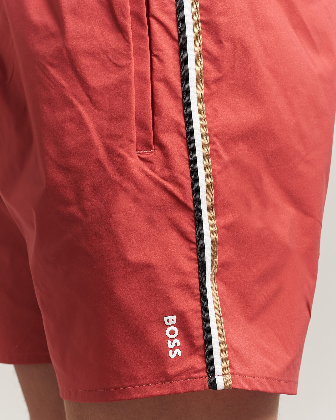 Mies | Uimahousut | BOSS BLACK | Iconic Swimshorts Dark Red