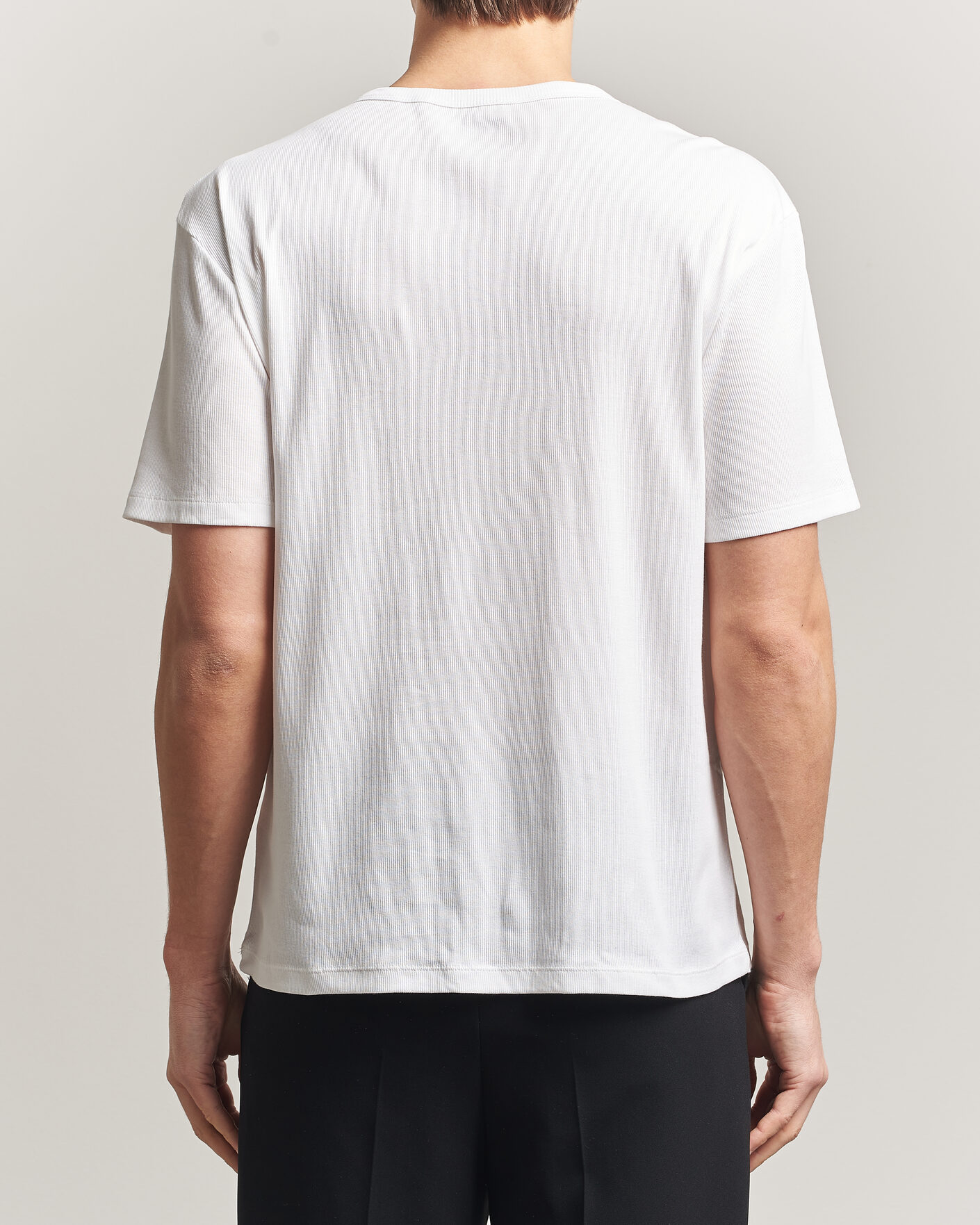 Mies | T-paidat | BOSS BLACK | 2-Pack Ribbed T-Shirt White