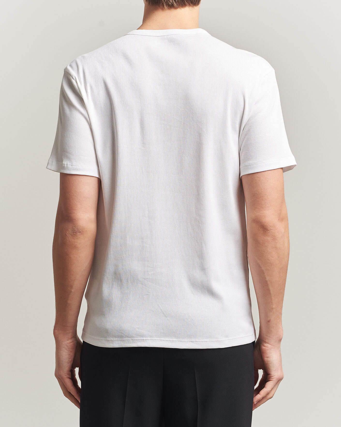 Mies | T-paidat | BOSS BLACK | 2-Pack Ribbed T-Shirt White/Black