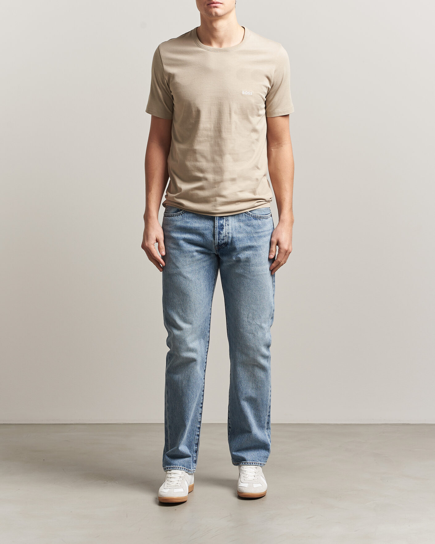 Mies | T-paidat | BOSS BLACK | 3-Pack Crew Neck T-Shirt White/Blue/Beige