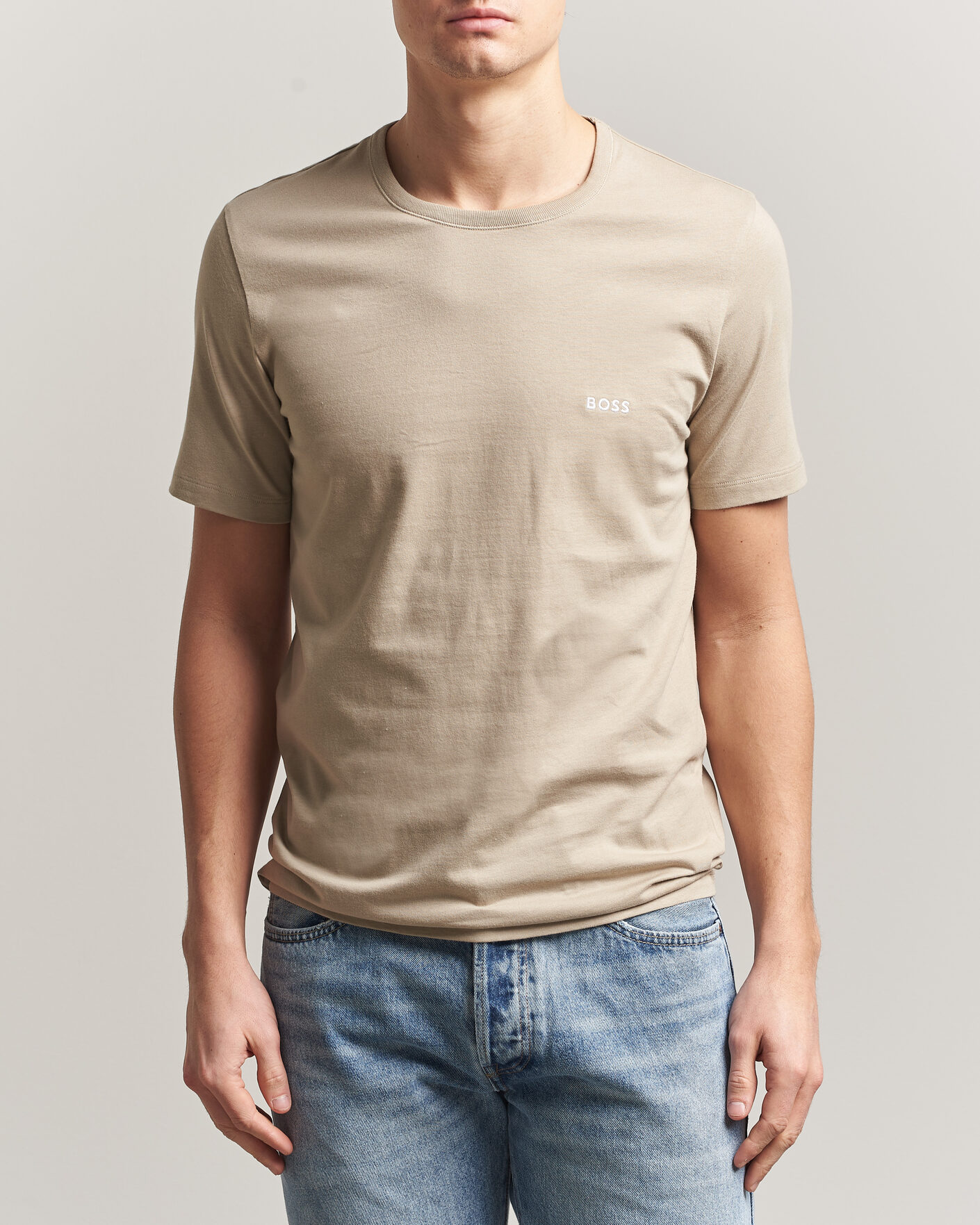 Mies | T-paidat | BOSS BLACK | 3-Pack Crew Neck T-Shirt White/Blue/Beige